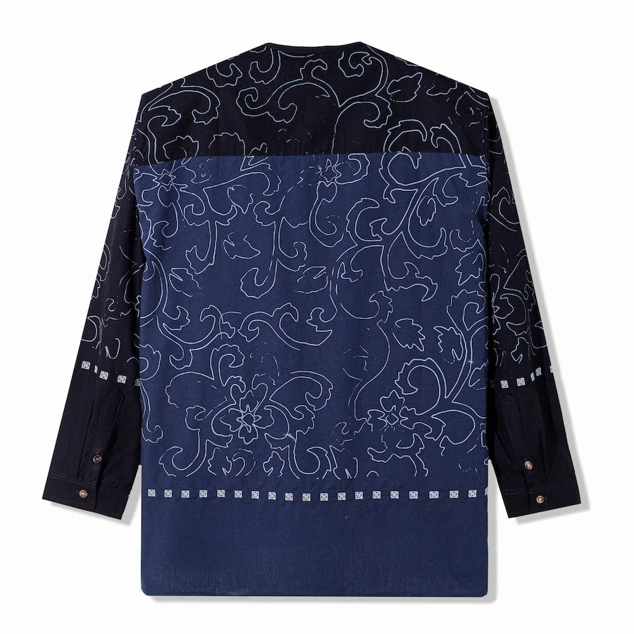 Asad Long Sleeve Shirt Navy Black - Image 4