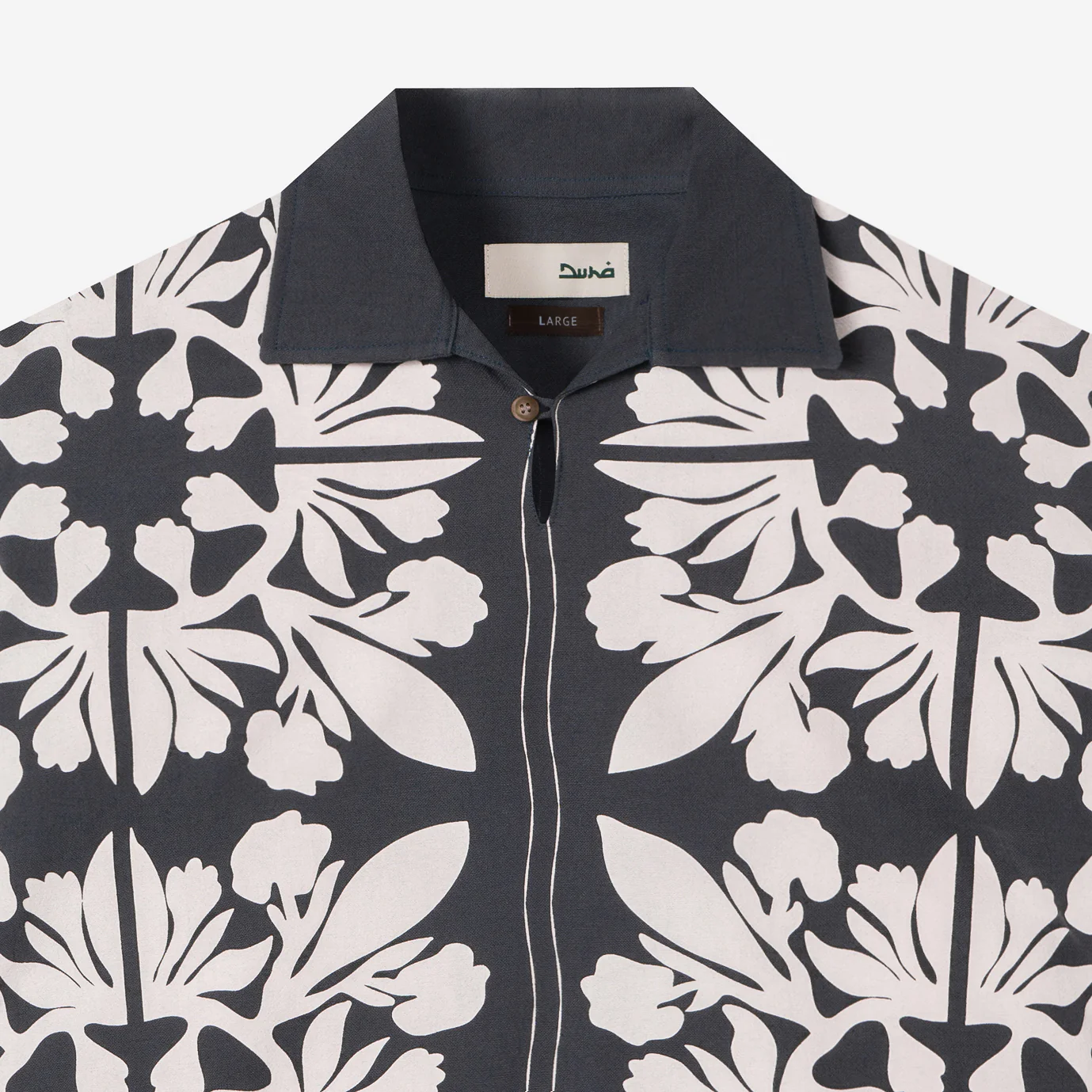 Aydeen Long Sleeve Linen Shirt - Navy - Image 2