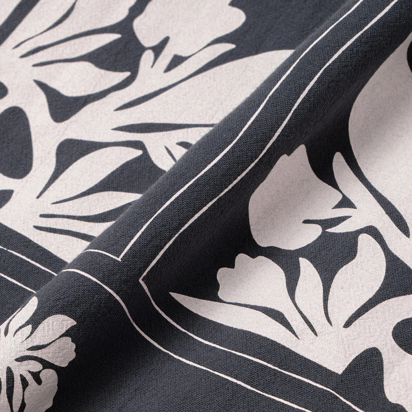 Aydeen Long Sleeve Linen Shirt - Navy - Image 3