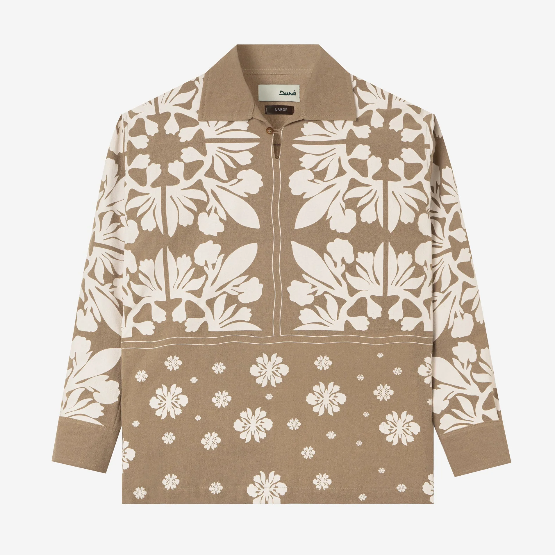 Aydeen Long Sleeve Linen Shirt - Olive