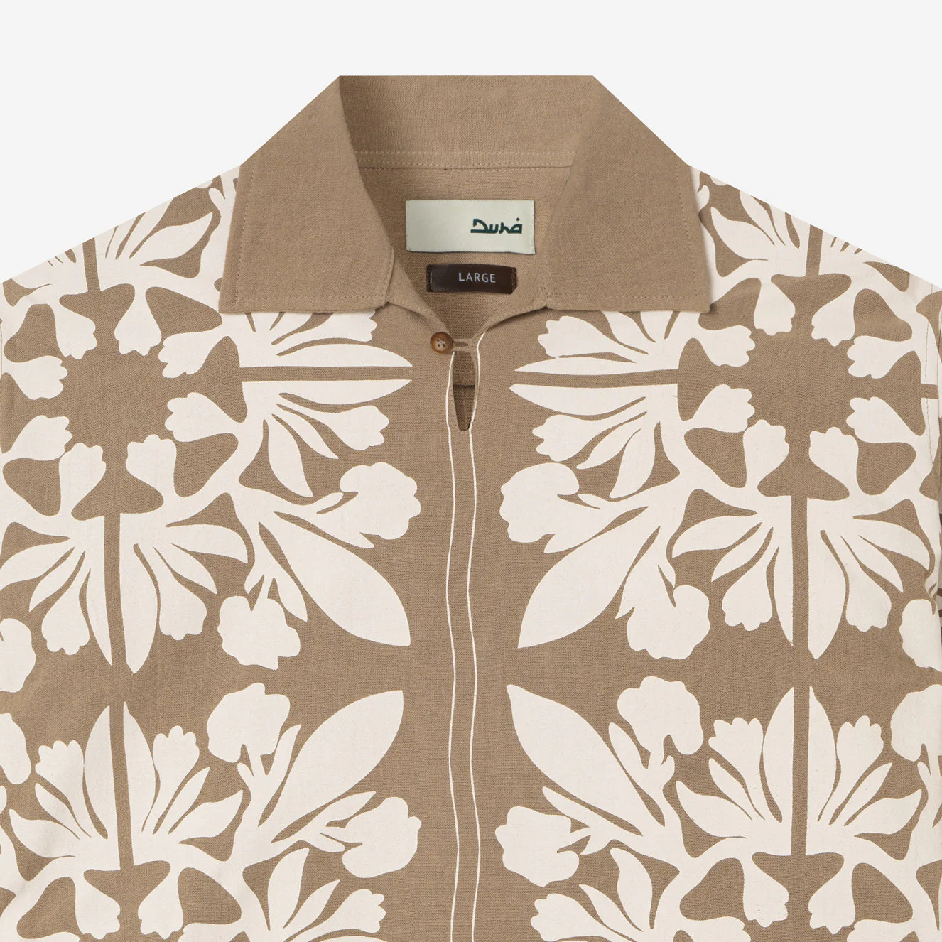 Aydeen Long Sleeve Linen Shirt - Olive - Image 2