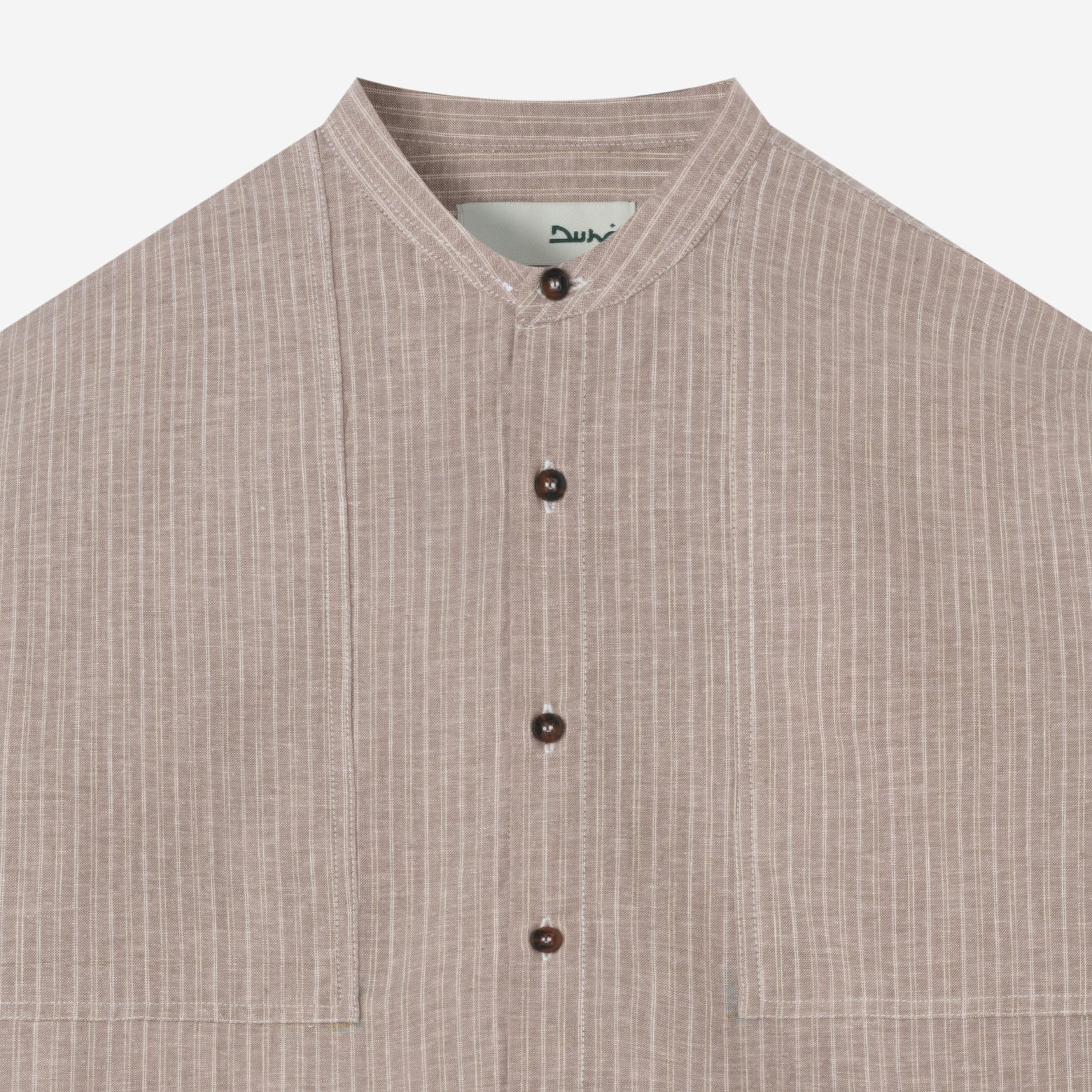 Baraa Shirt Long Sleeve - Brown Stripe - Image 2