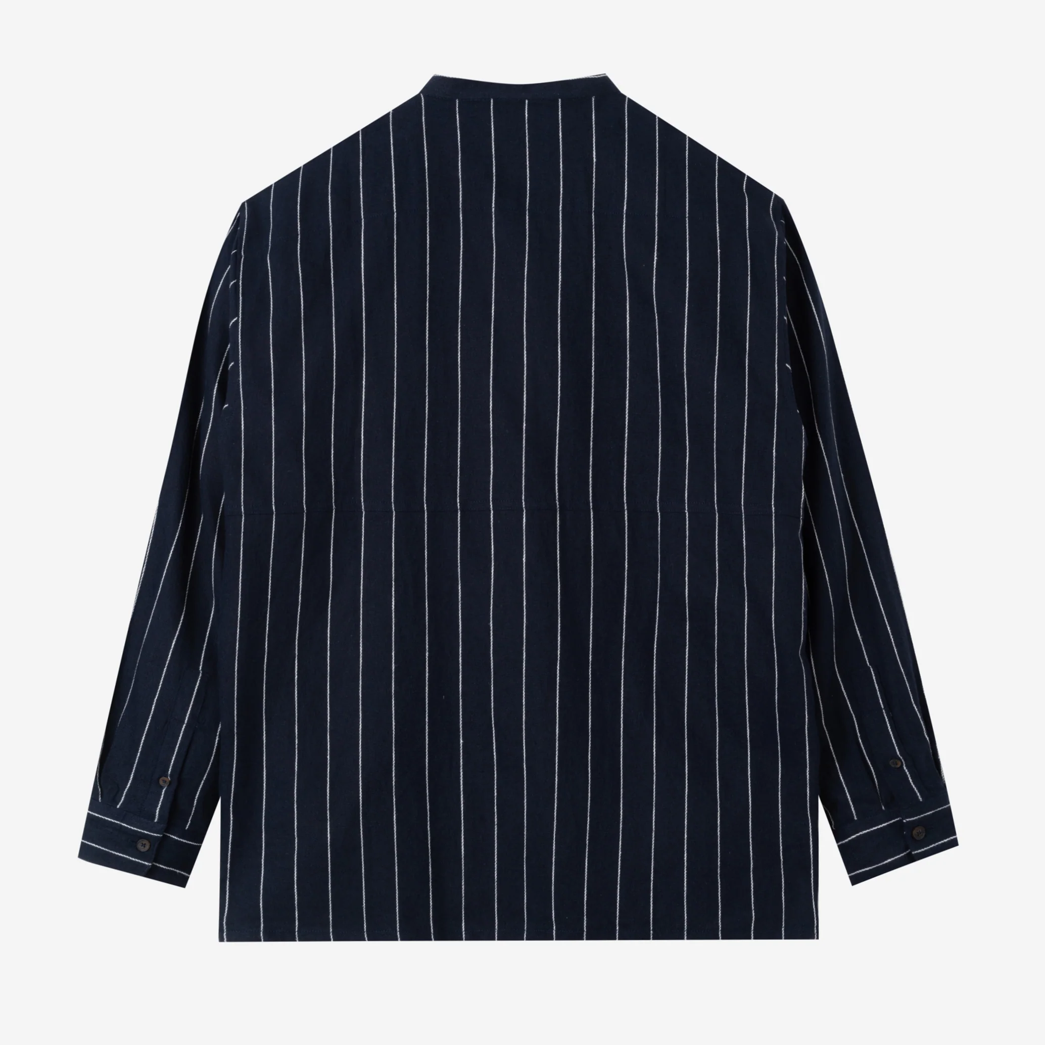 Baraa Shirt Long Sleeve - Navy Stripe - Image 4