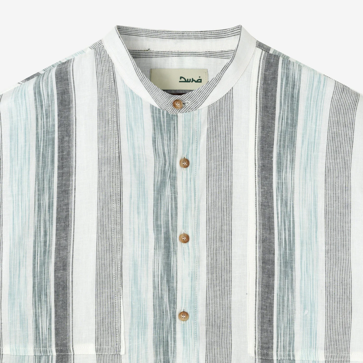 Baraa Shirt Long Sleeve - White Blue Black - Image 2