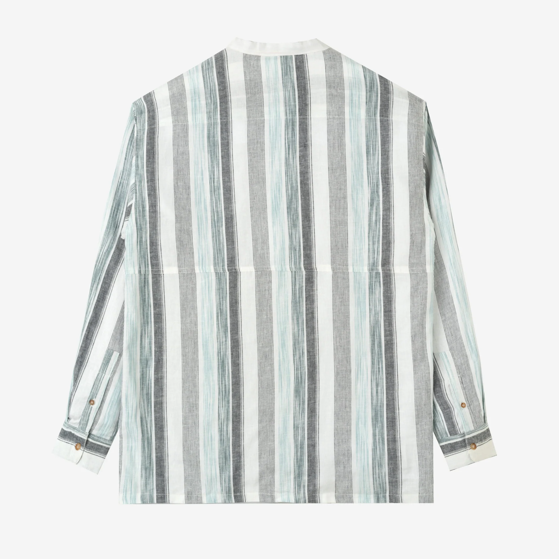 Baraa Shirt Long Sleeve - White Blue Black - Image 4