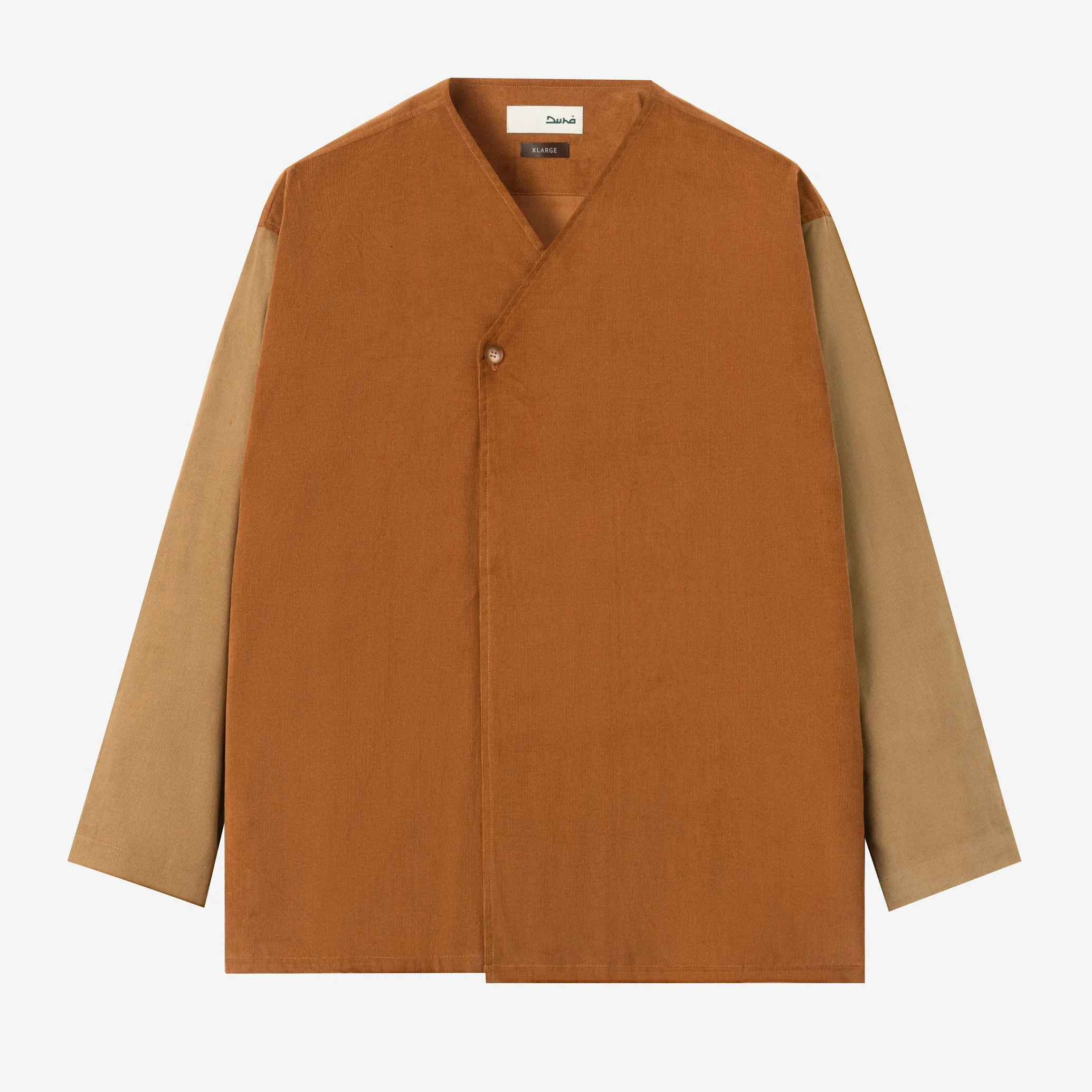 Dirar Corduroy Robe Long Sleeve - Bronze Brown