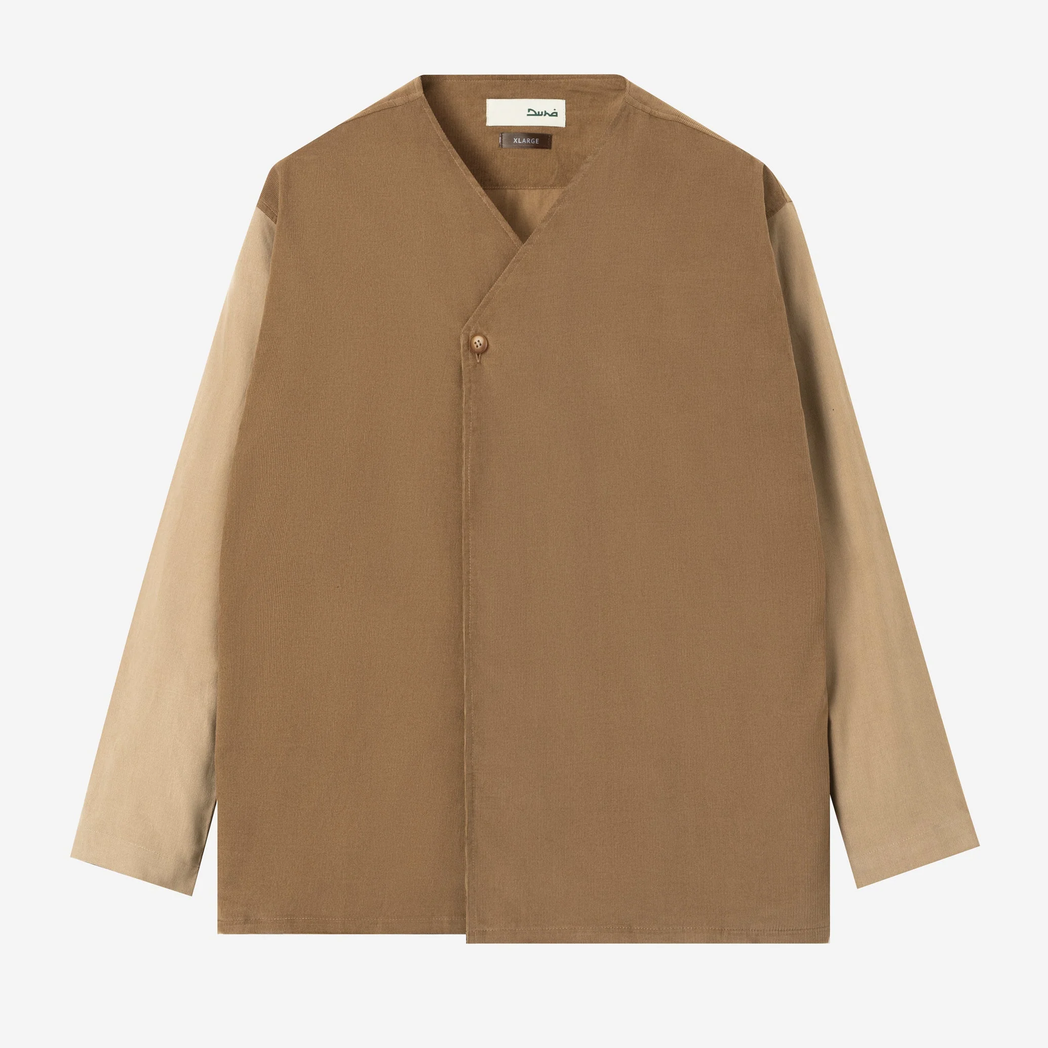 Dirar Corduroy Robe Long Sleeve - Brown Khaki