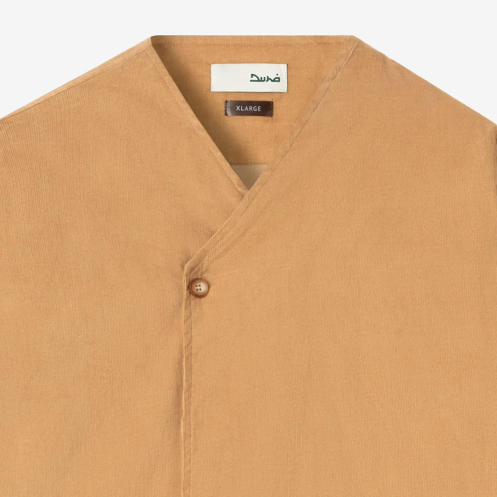 Dirar Corduroy Robe Long Sleeve - Khaki - Image 2