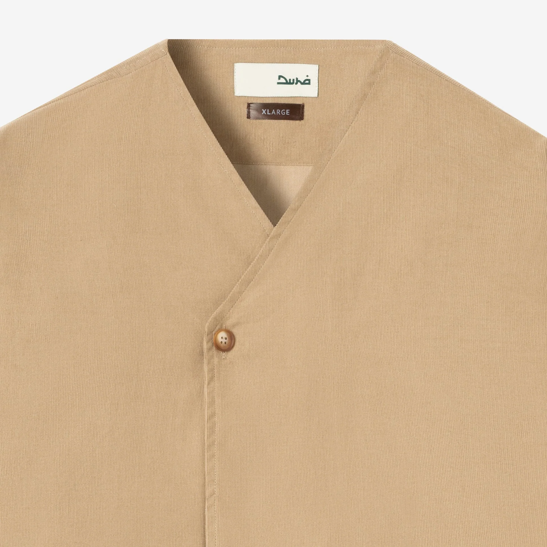 Dirar Corduroy Robe Long Sleeve - Khaki Brown - Image 2