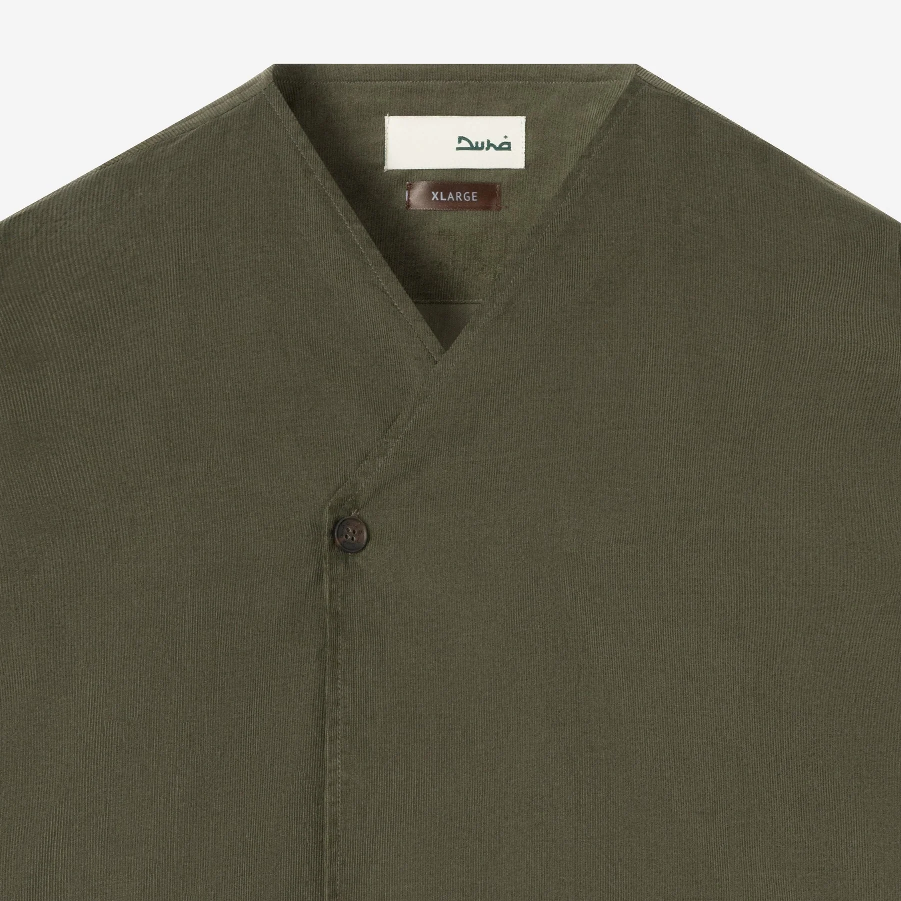 Dirar Corduroy Robe Long Sleeve - Olive Stone - Image 2