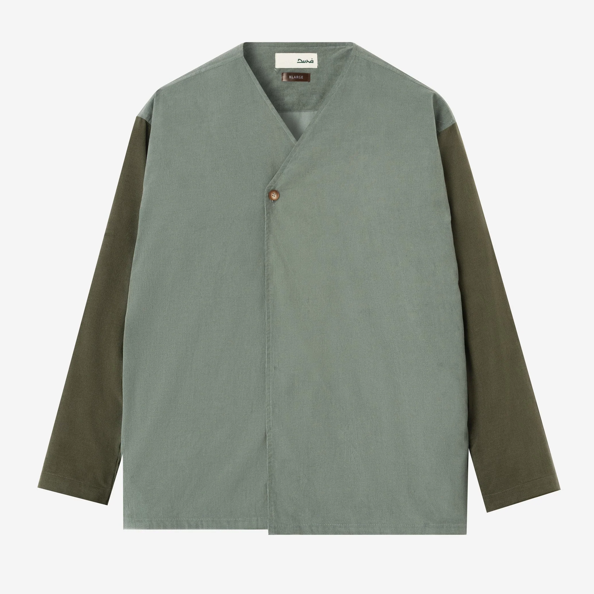 Dirar Corduroy Robe Long Sleeve - Stone Olive