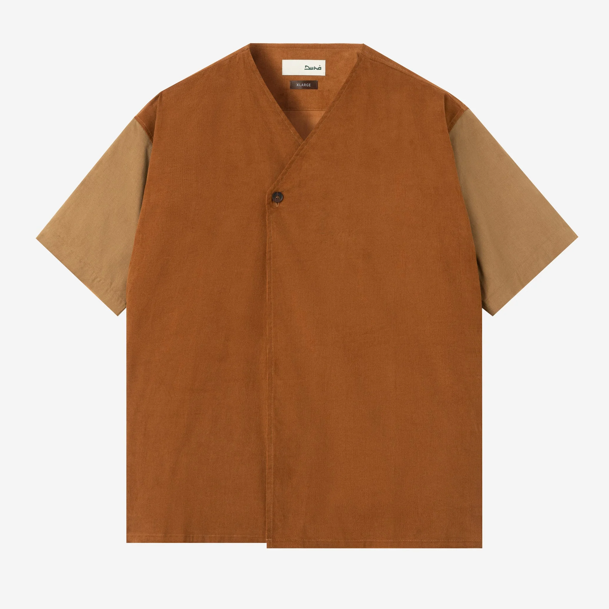 Dirar Corduroy Robe Short Sleeve - Bronze Brown