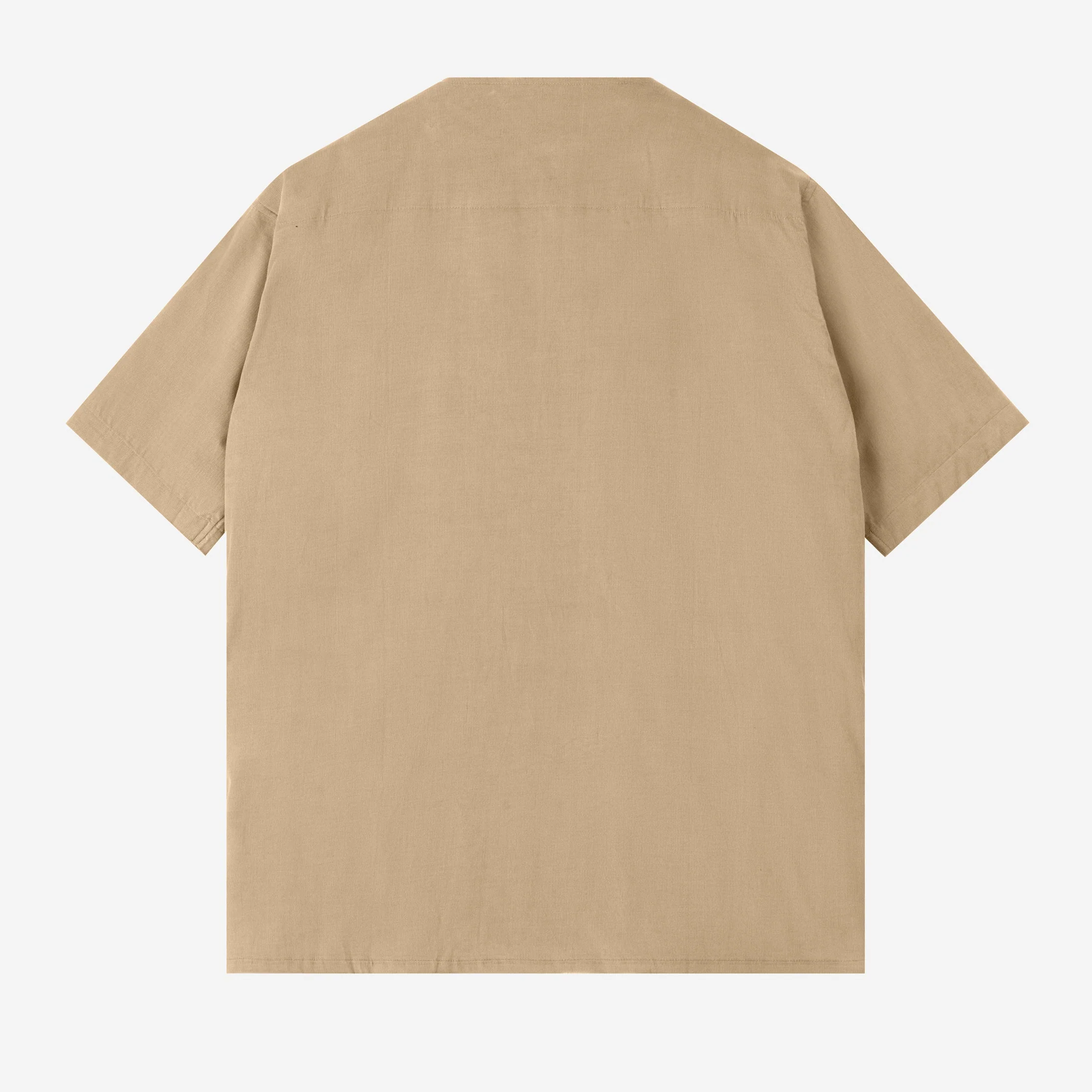 Dirar Corduroy Robe Short Sleeve - Khaki - Image 4