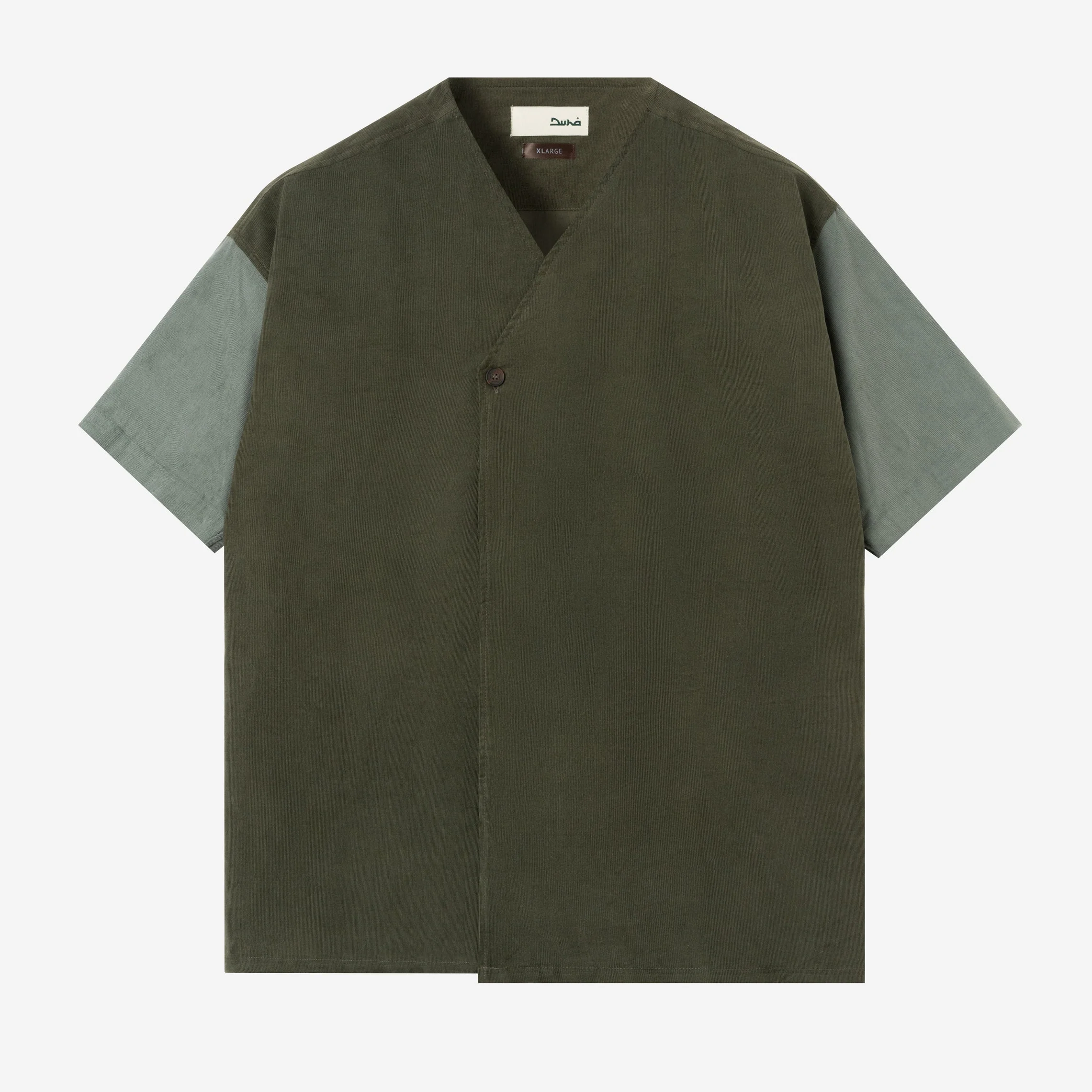 Dirar Corduroy Robe Short Sleeve - Olive Stone
