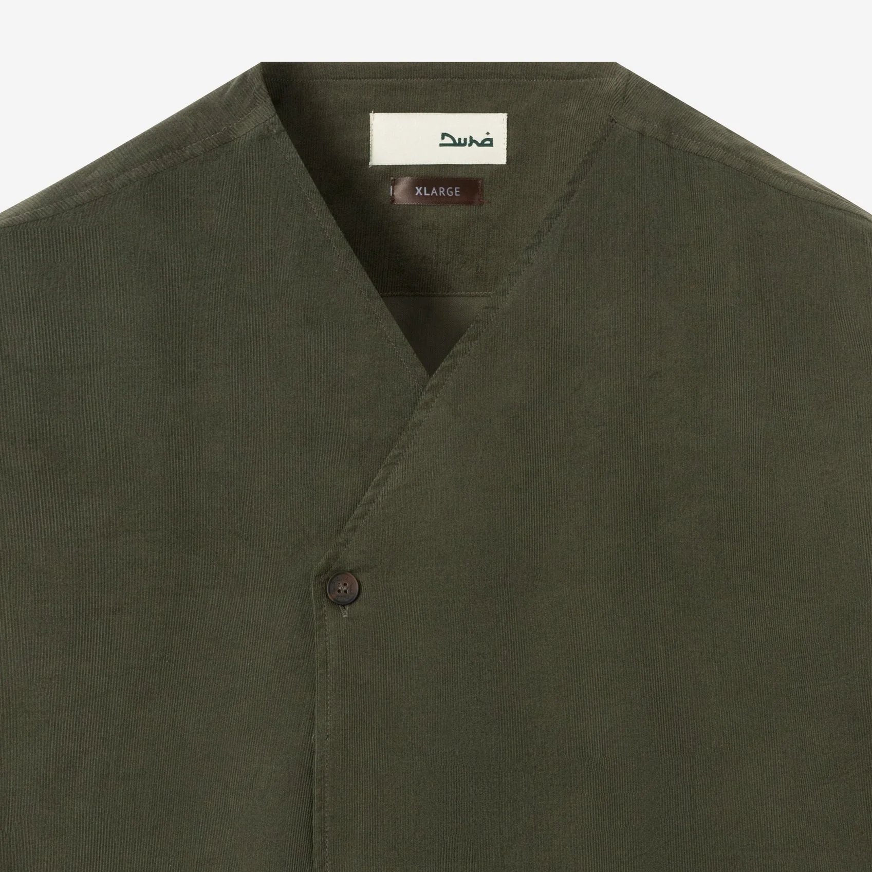 Dirar Corduroy Robe Short Sleeve - Olive Stone - Image 2