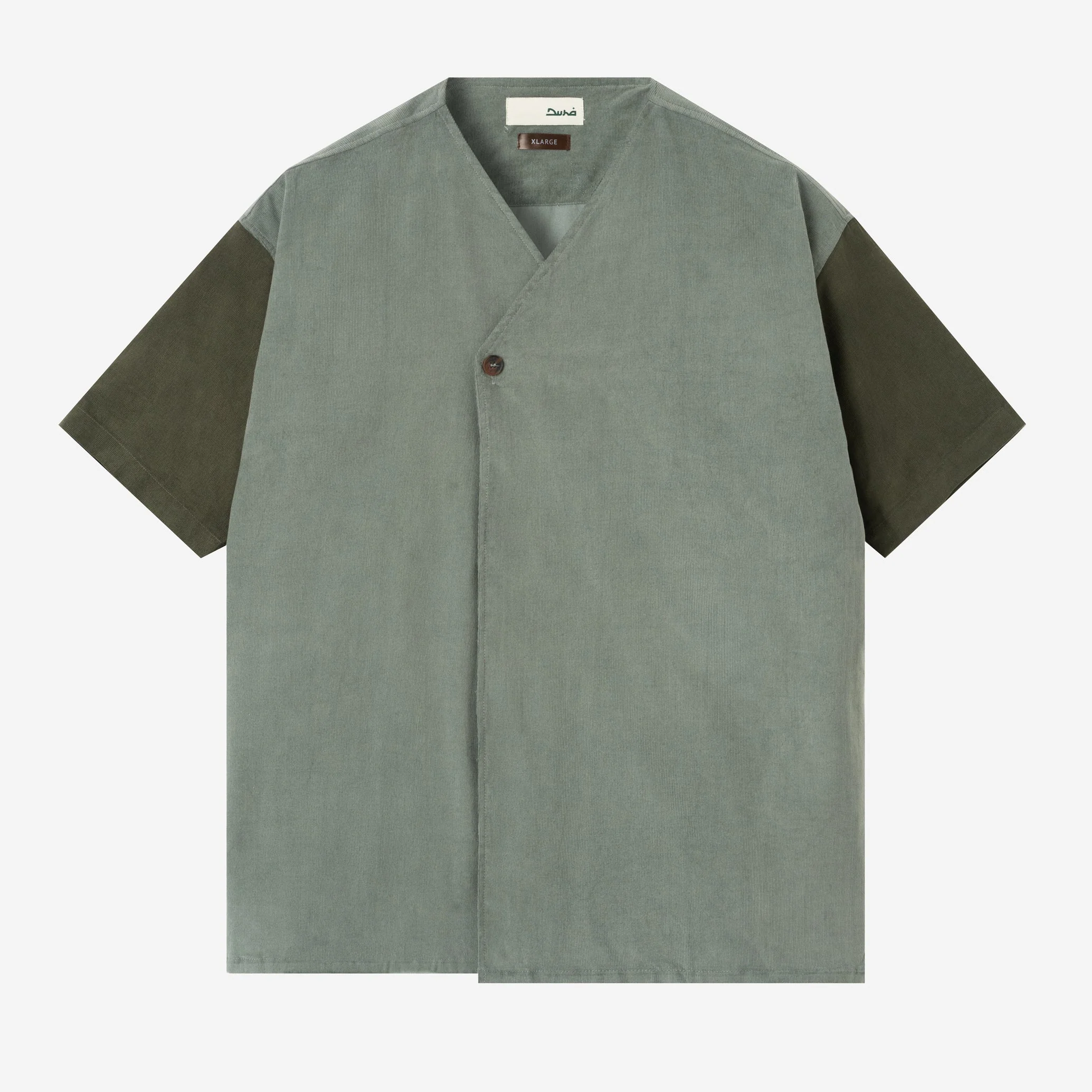 Dirar Corduroy Robe Short Sleeve - Stone Olive