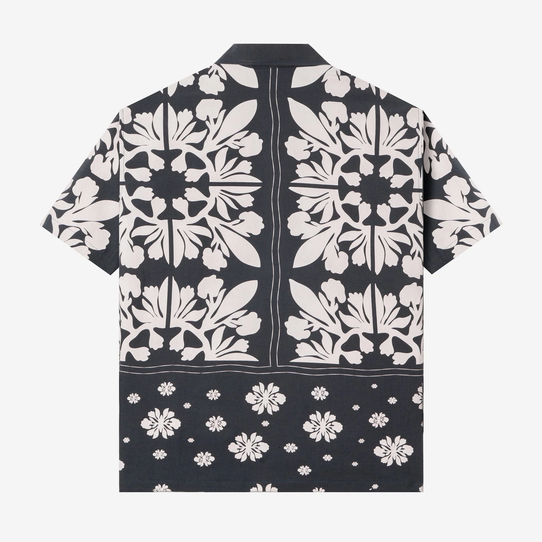FACTORY SALE - Aydeen Short Sleeve Linen Shirt - Navy - Image 3