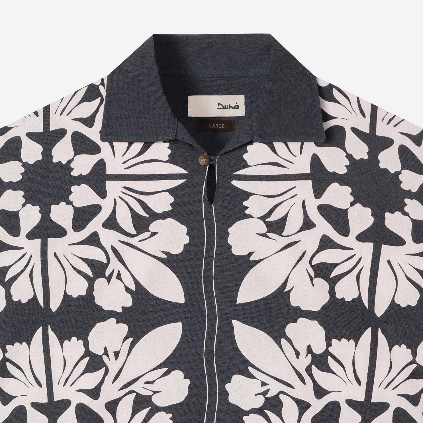 FACTORY SALE - Aydeen Short Sleeve Linen Shirt - Navy - Image 4