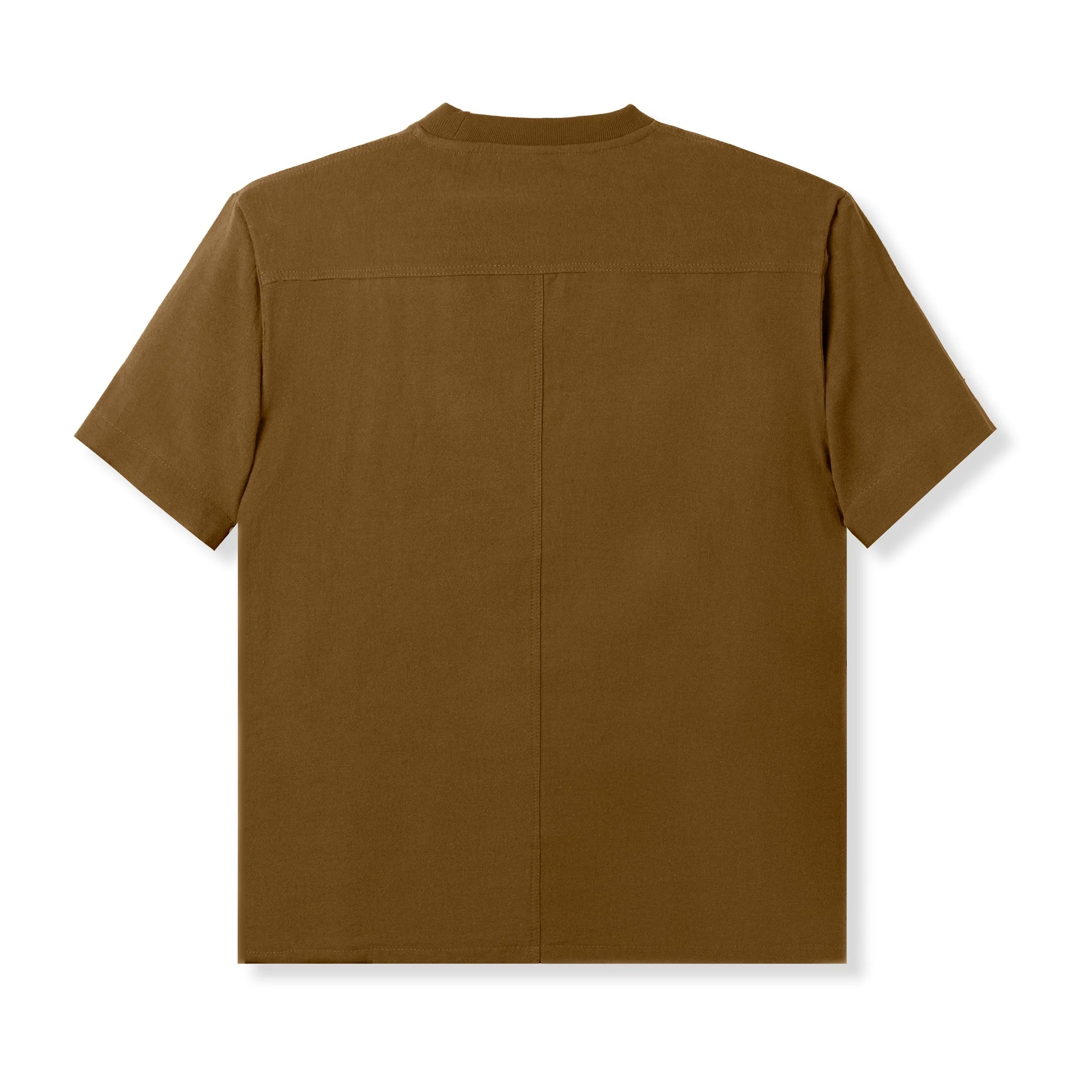 FACTORY SALE - Badr Short Sleeve Pocket T-Shirt - Dark Terracotta - Image 4