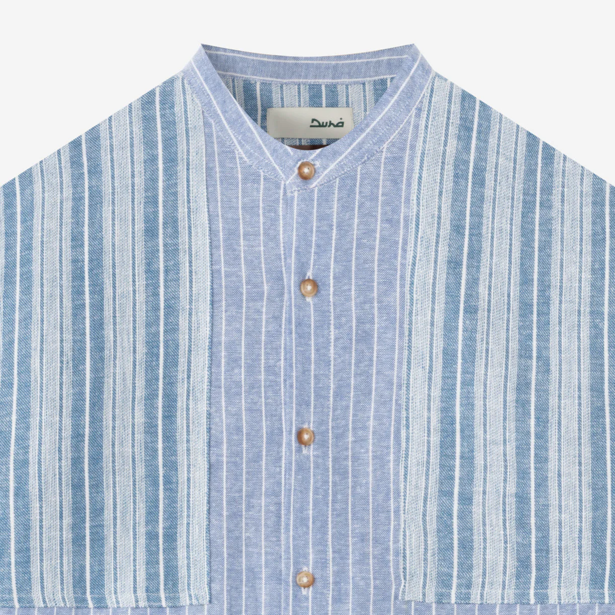 FACTORY SALE - Baraa Shirt Long Sleeve - Blue Stripe Patch - Image 2