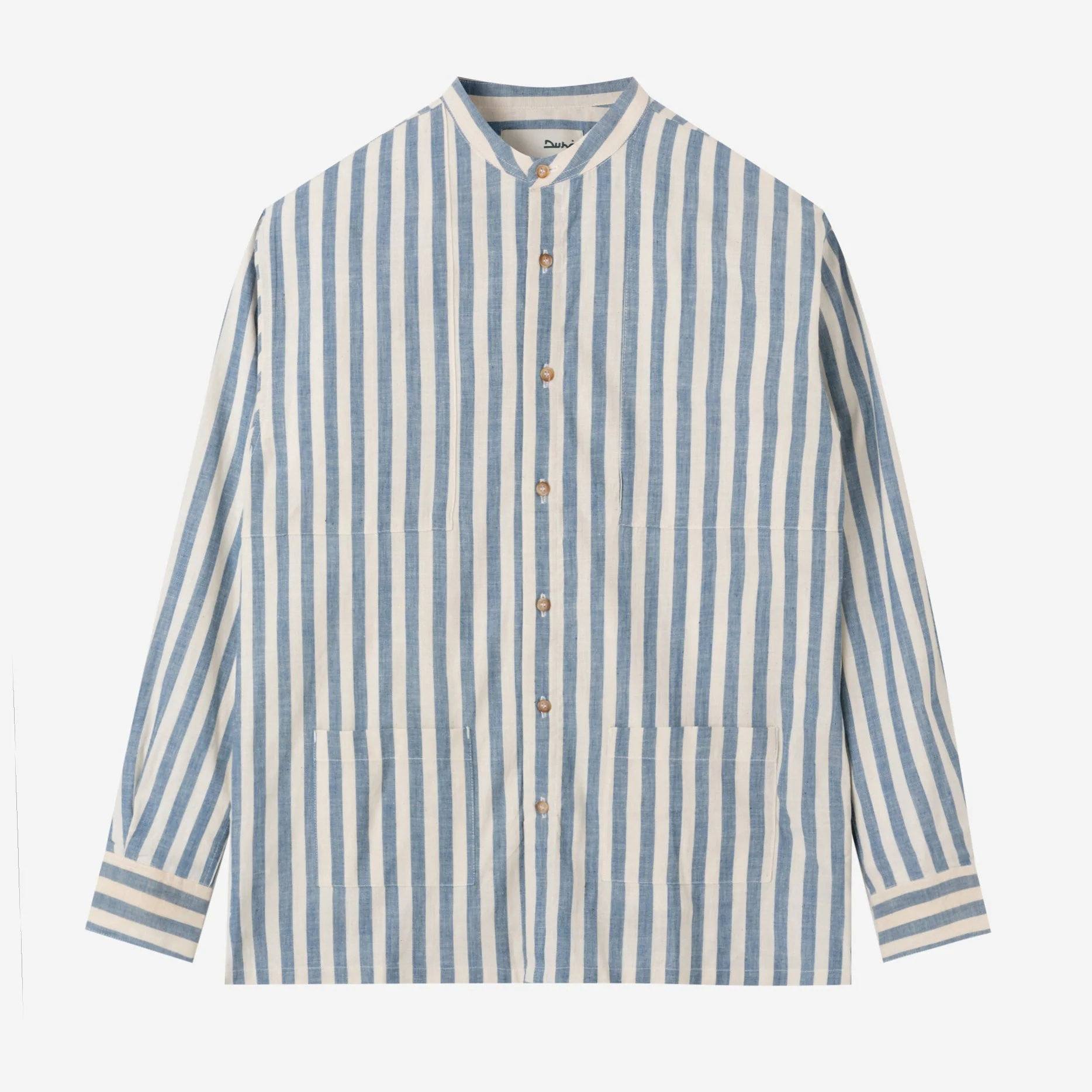 FACTORY SALE - Baraa Shirt Long Sleeve - Blue White Stripes
