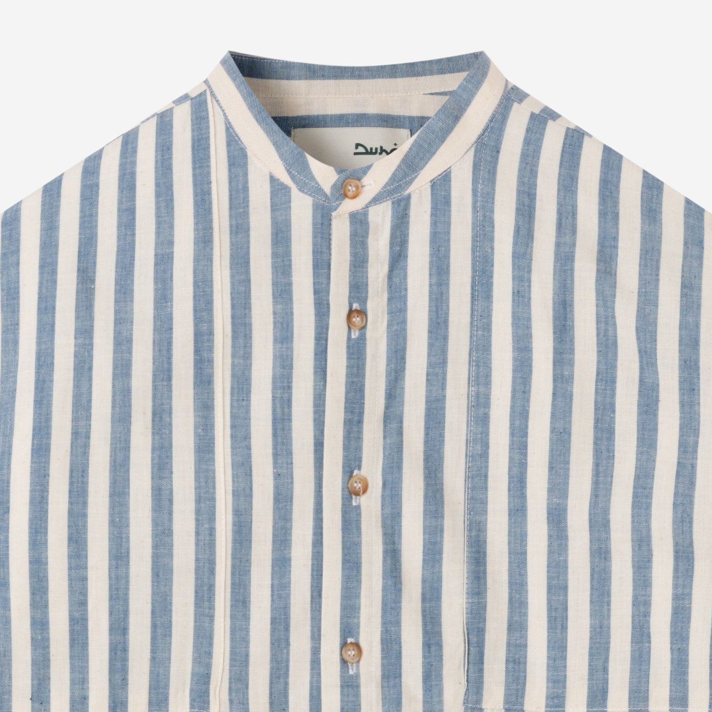 FACTORY SALE - Baraa Shirt Long Sleeve - Blue White Stripes - Image 2