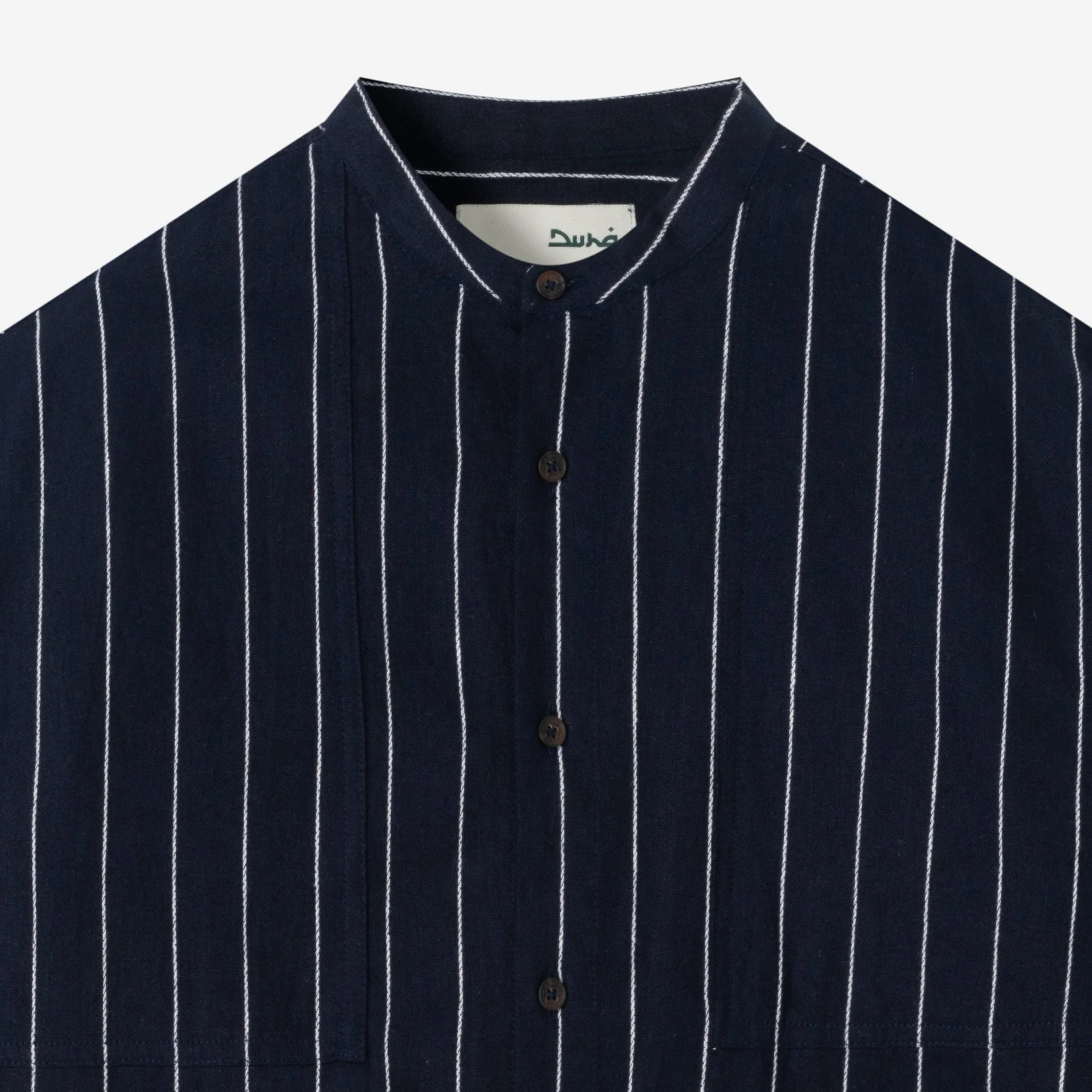 FACTORY SALE - Baraa Shirt Long Sleeve - Navy Stripe - Image 2