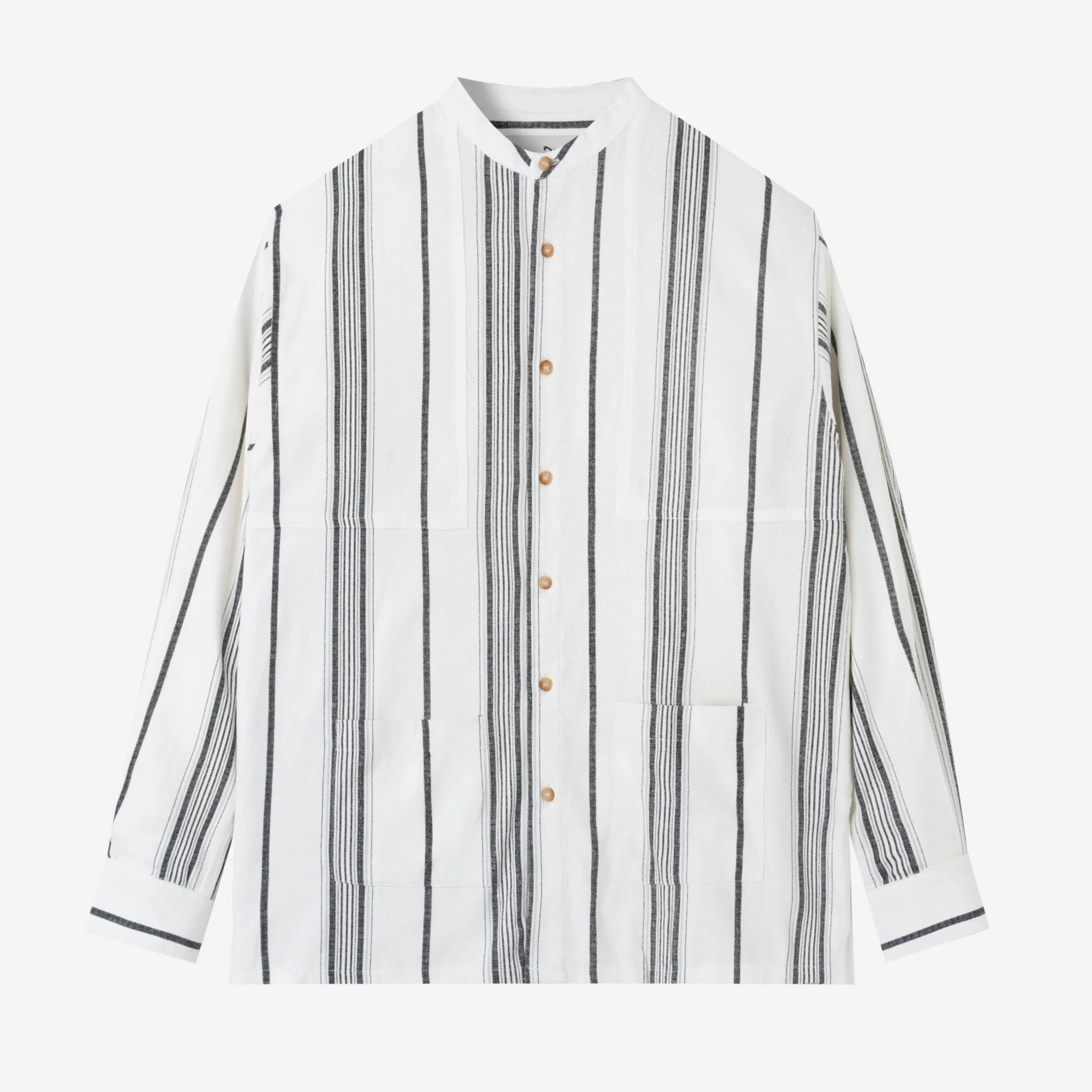 FACTORY SALE - Baraa Shirt Long Sleeve - White Black