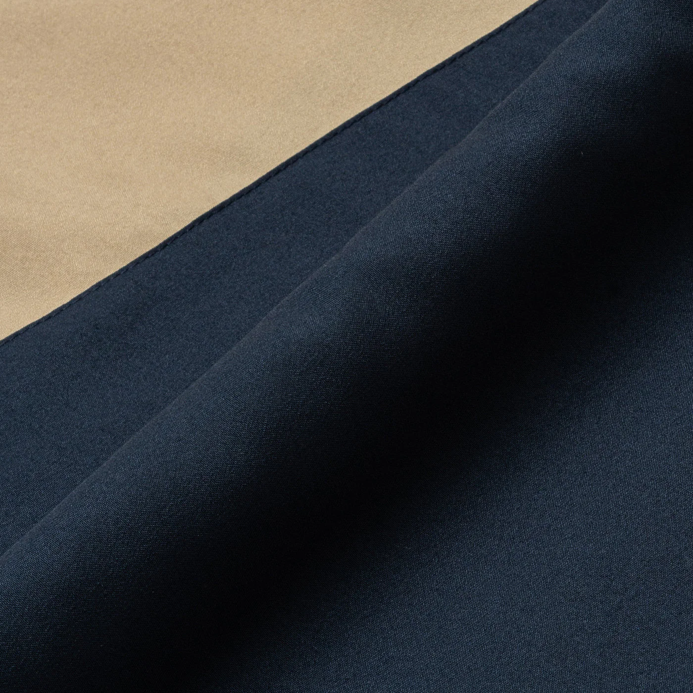 FACTORY SALE - Dhia Patchwork Shirt Long Sleeve - Navy Khaki - Image 3