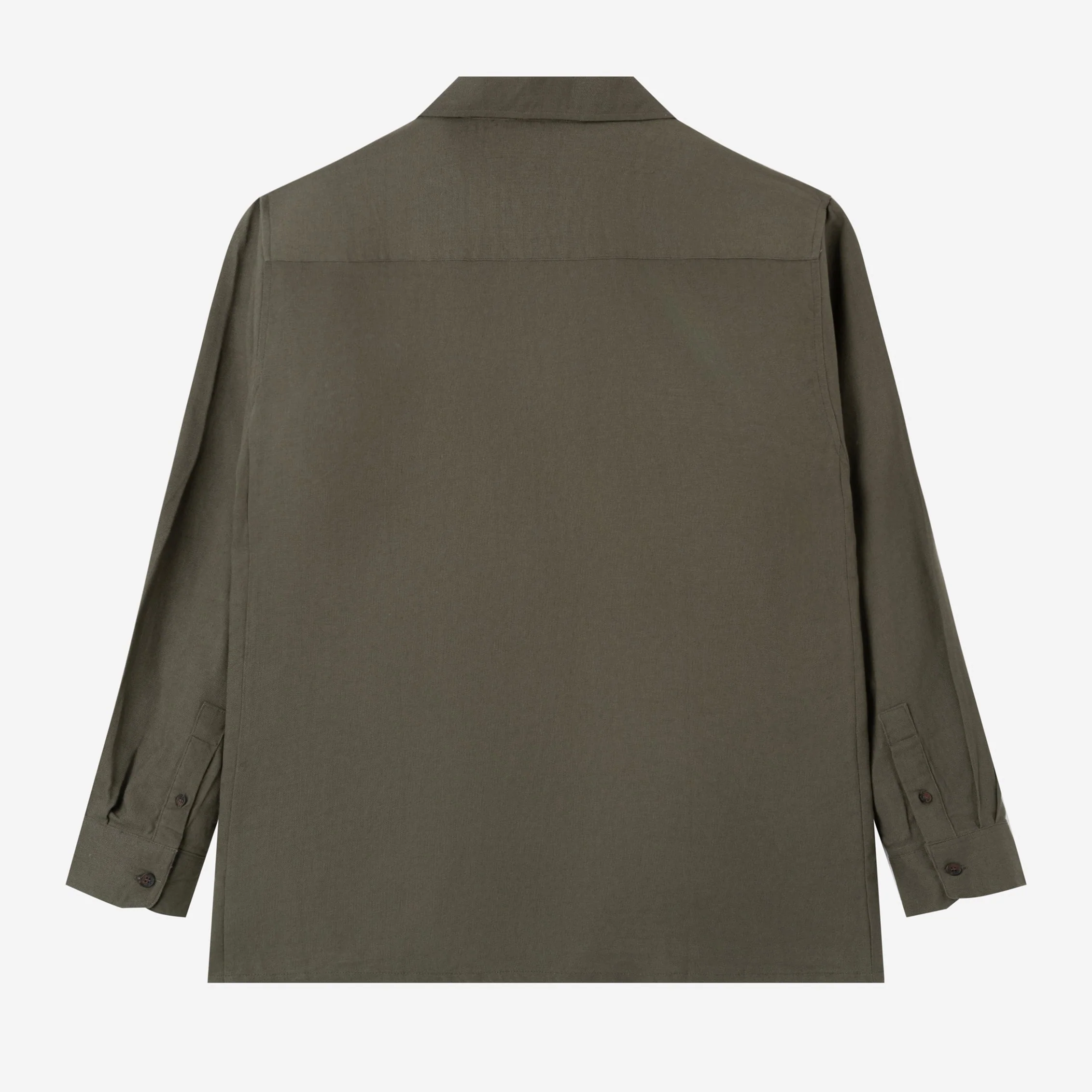FACTORY SALE - Dhia Pull-Over Shirt Long Sleeve - Dark OIive - Image 4