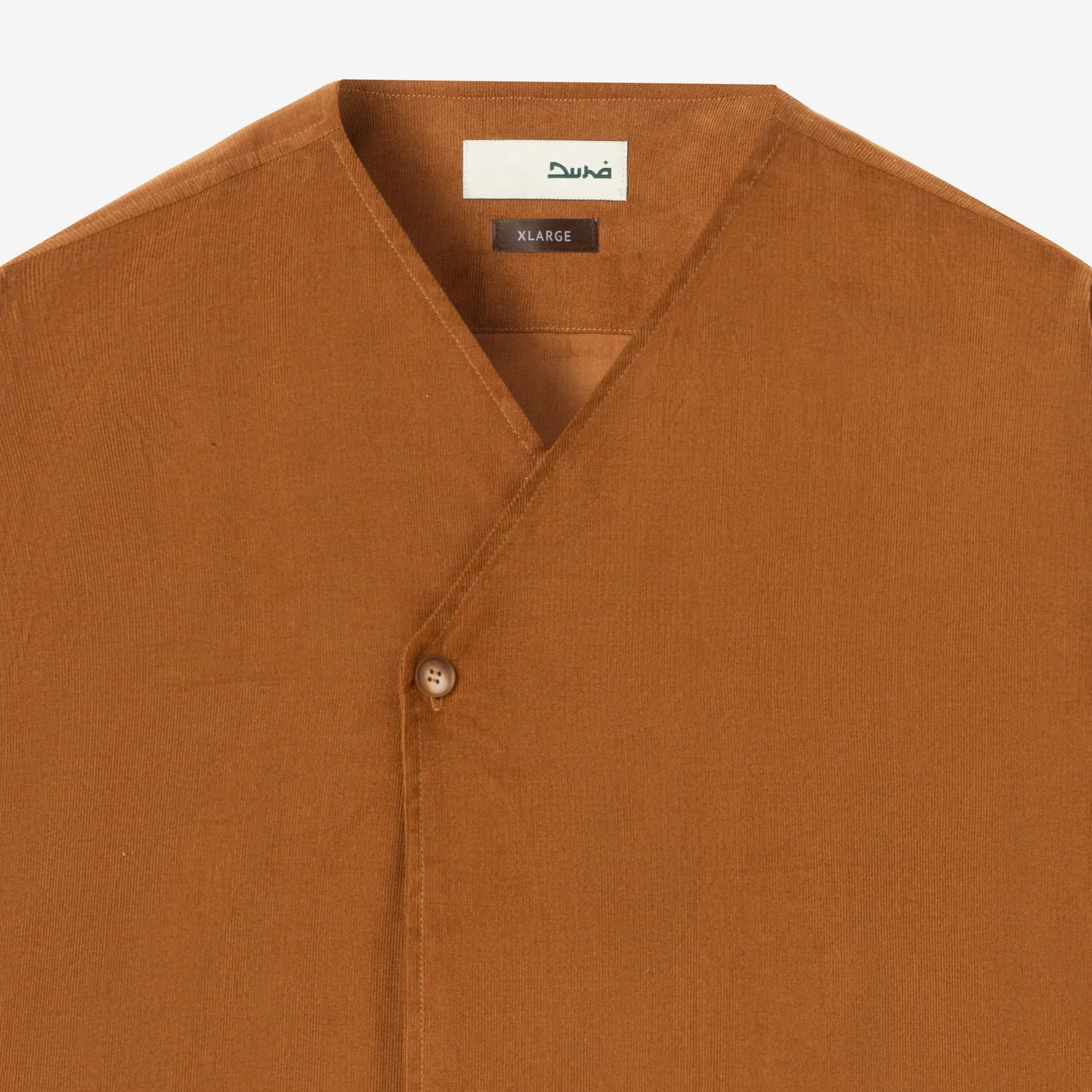 FACTORY SALE - Dirar Corduroy Robe Long Sleeve - Bronze Brown - Image 2