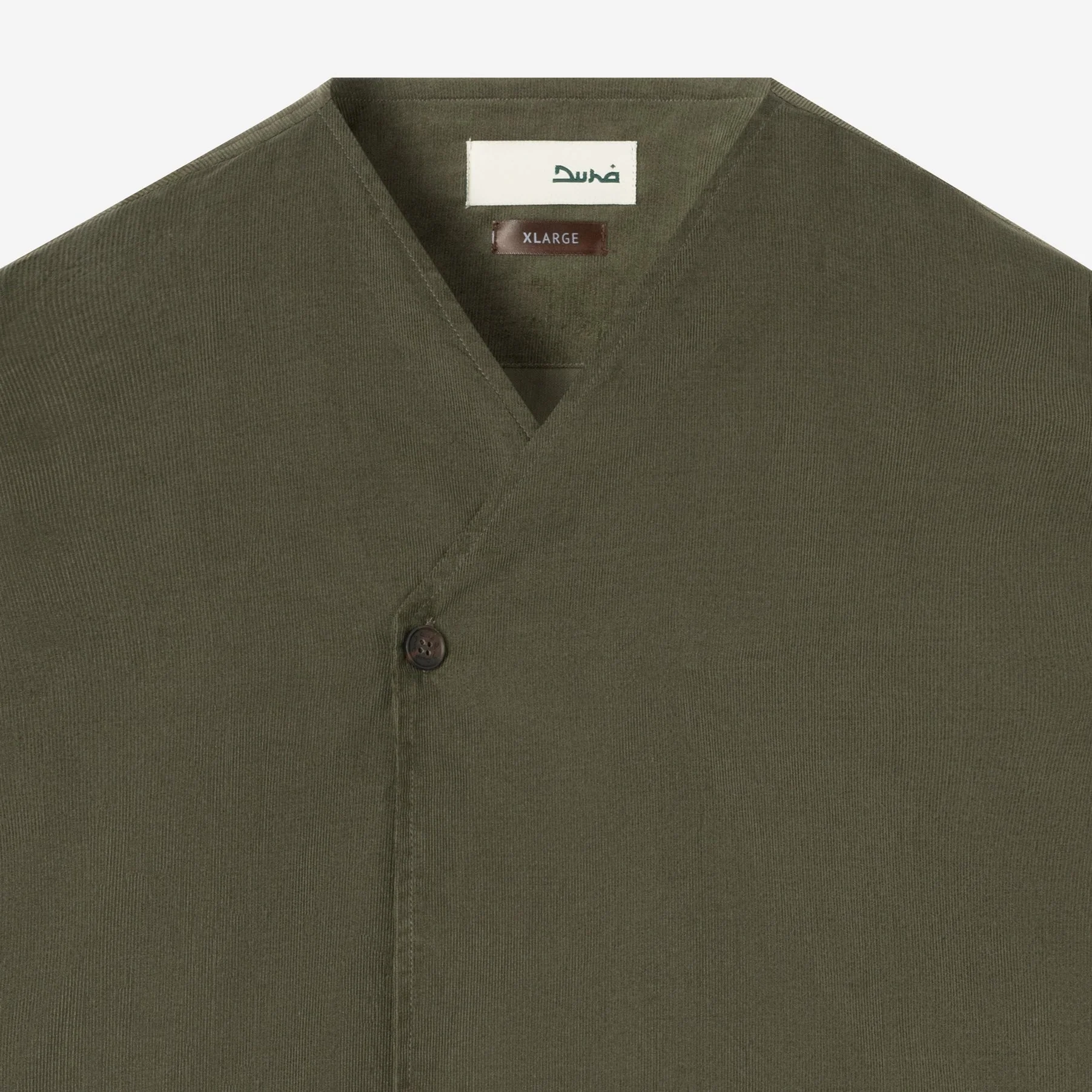 FACTORY SALE - Dirar Corduroy Robe Long Sleeve - Olive Stone - Image 2