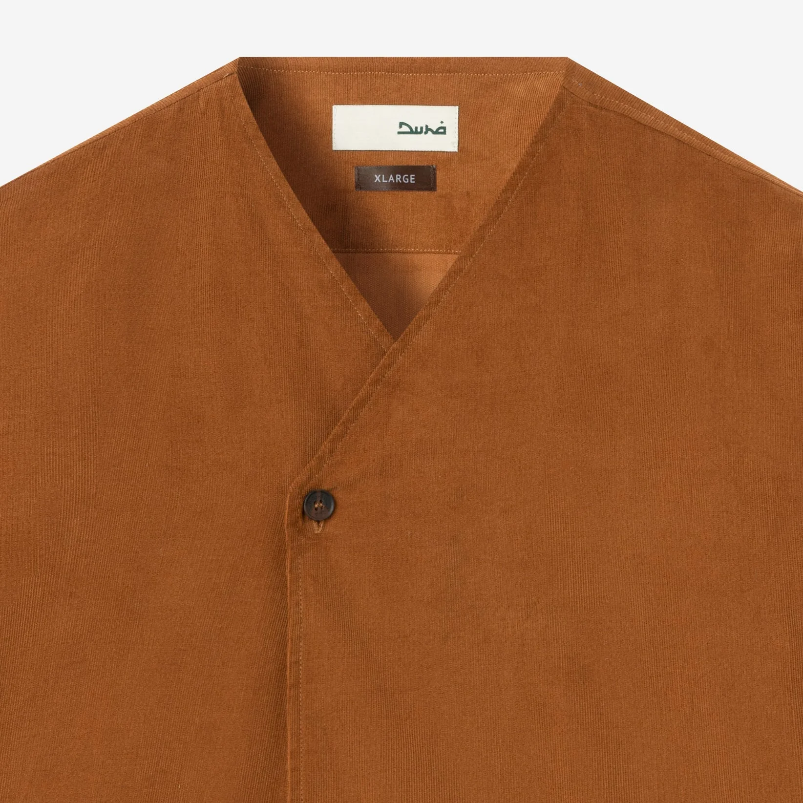 FACTORY SALE - Dirar Corduroy Robe Short Sleeve - Bronze Brown - Image 2