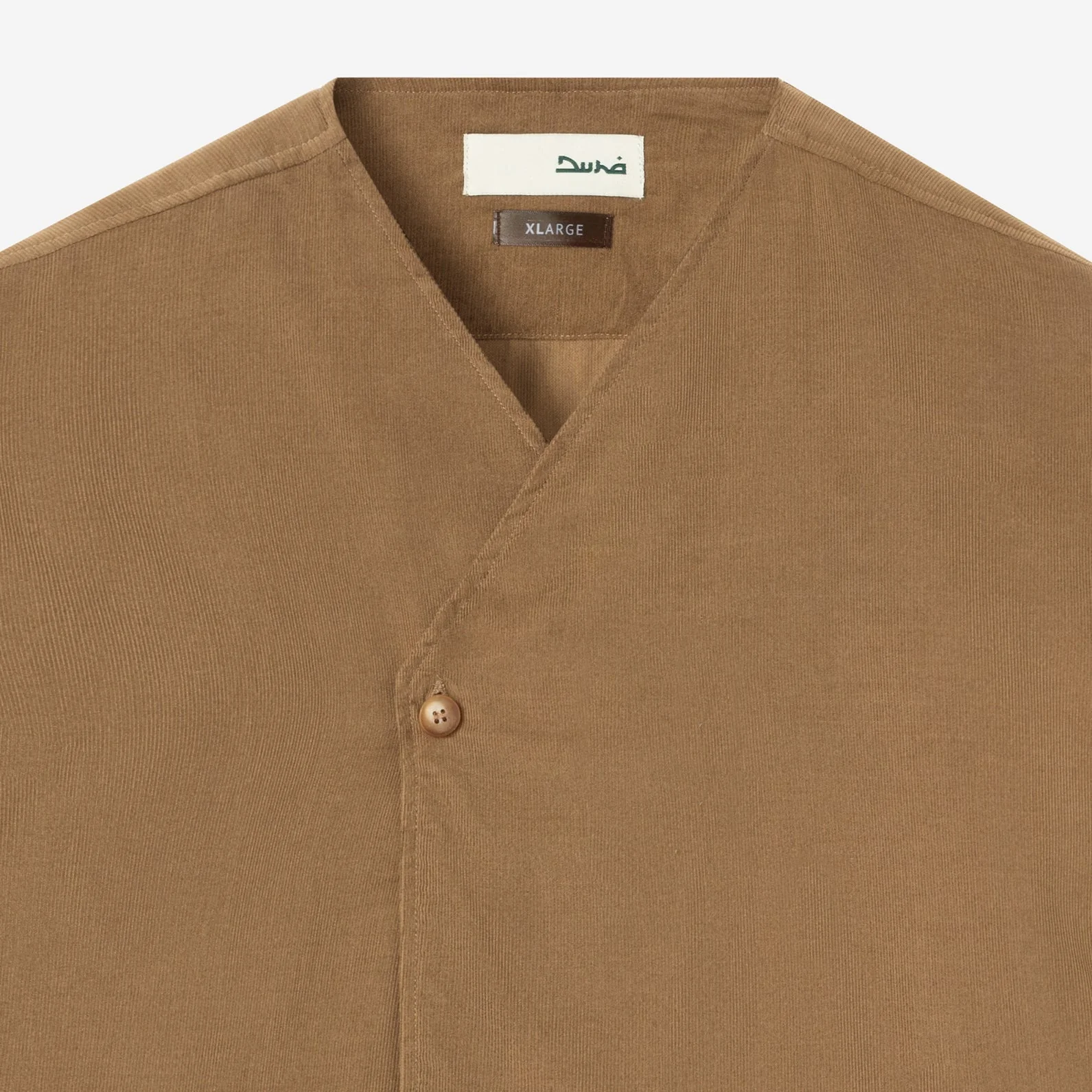 FACTORY SALE - Dirar Corduroy Robe Short Sleeve - Brown Khaki - Image 2