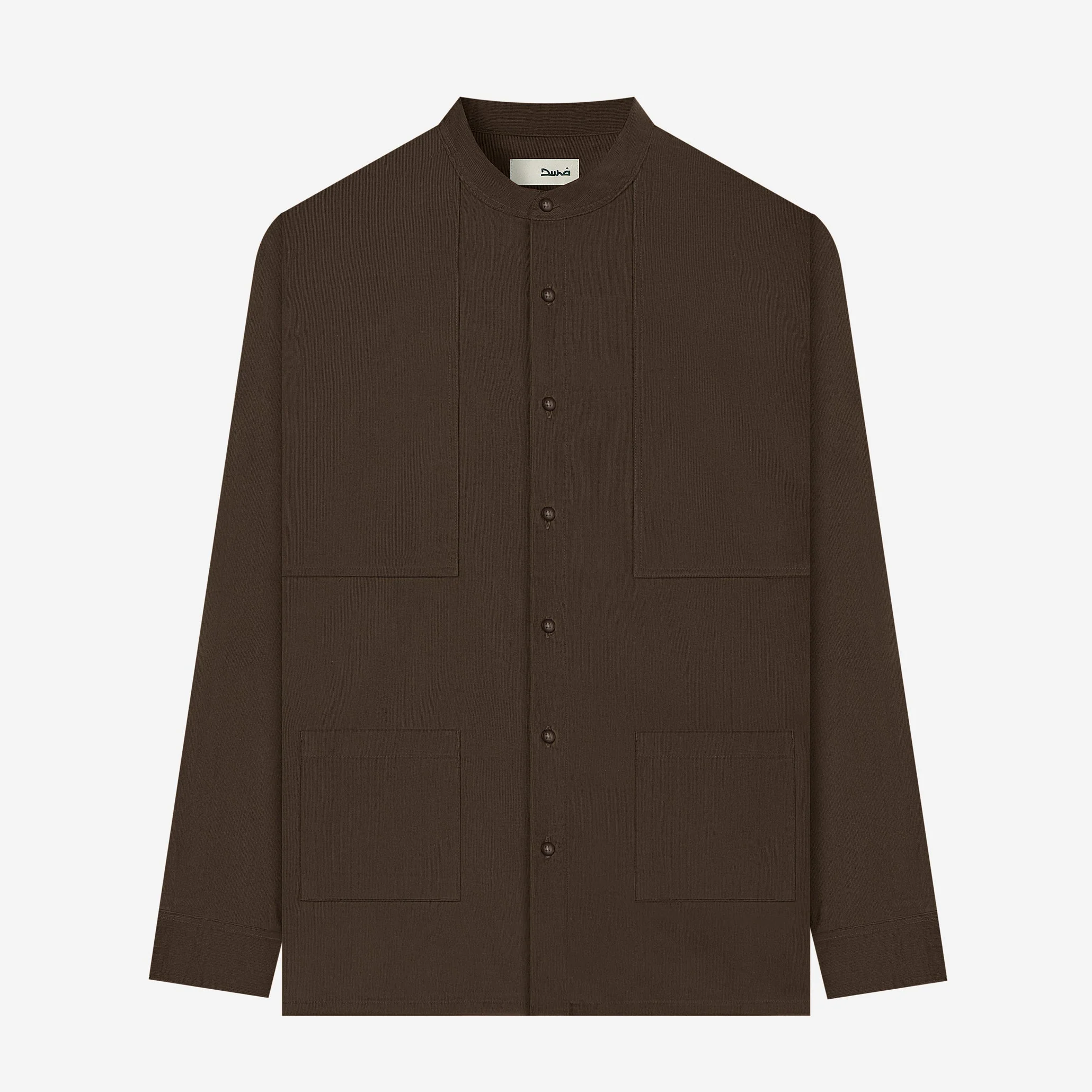 FACTORY SALE - Fajr Long Sleeve Corduroy Shirt - Brown
