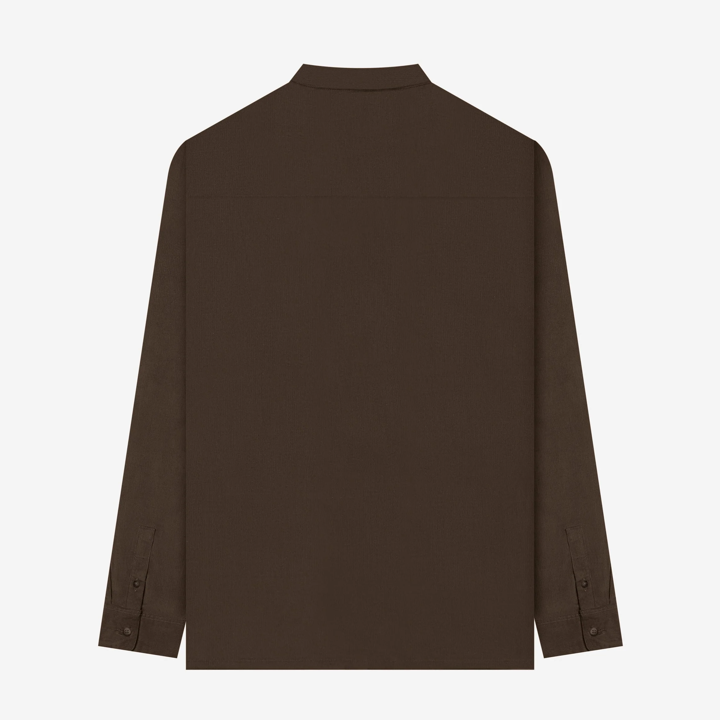 FACTORY SALE - Fajr Long Sleeve Corduroy Shirt - Brown - Image 4