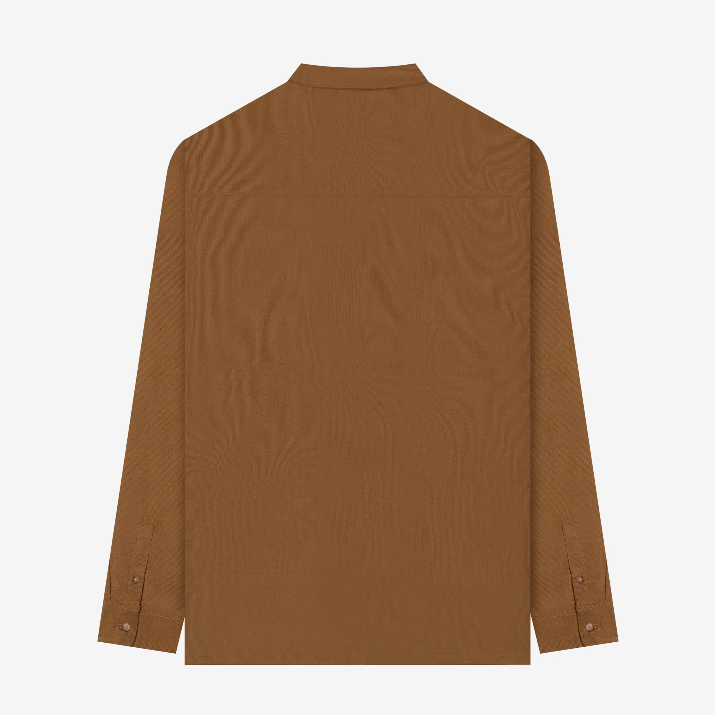 FACTORY SALE - Fajr Long Sleeve Corduroy Shirt - Dark Gold - Image 4