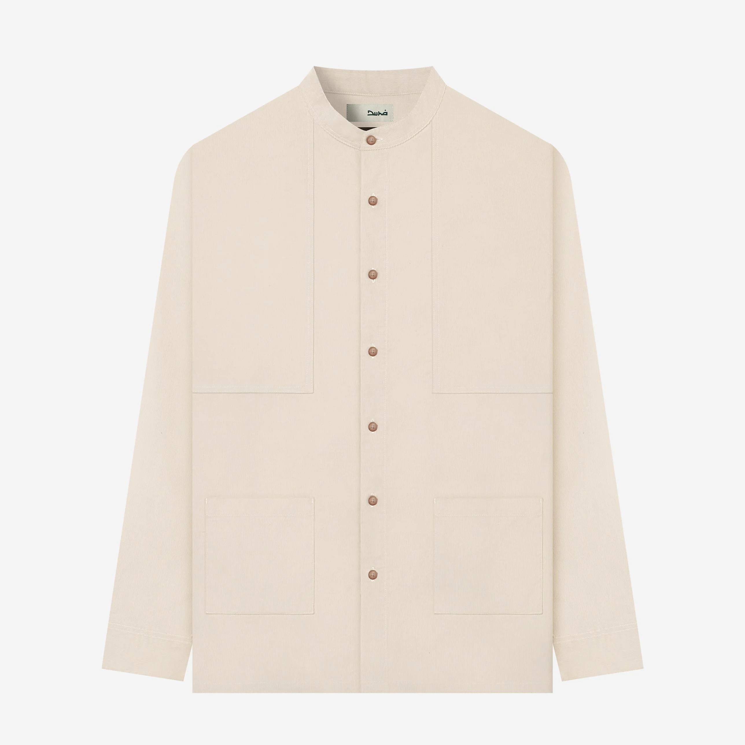 FACTORY SALE - Fajr Long Sleeve Corduroy Shirt - Khaki