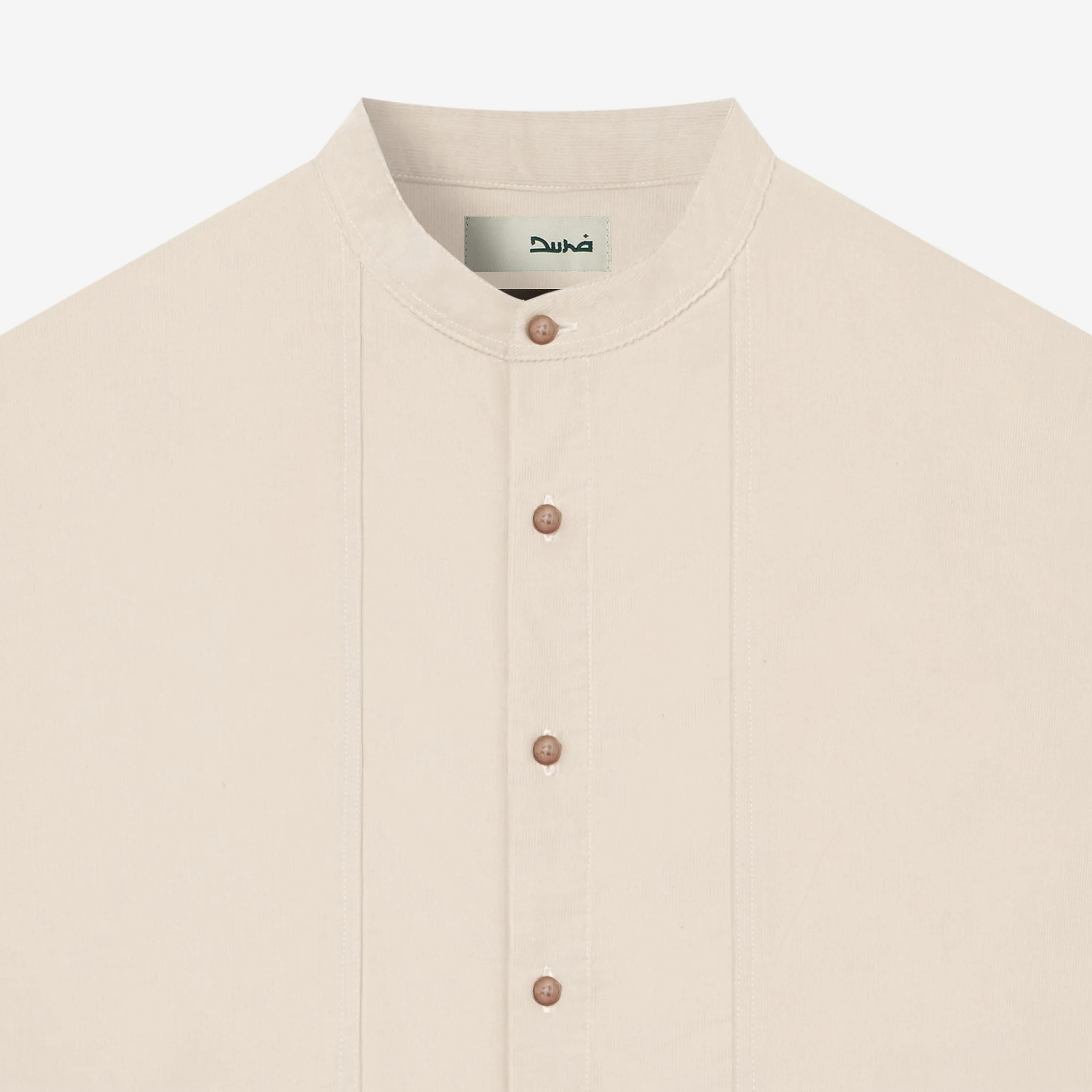 FACTORY SALE - Fajr Long Sleeve Corduroy Shirt - Khaki - Image 2