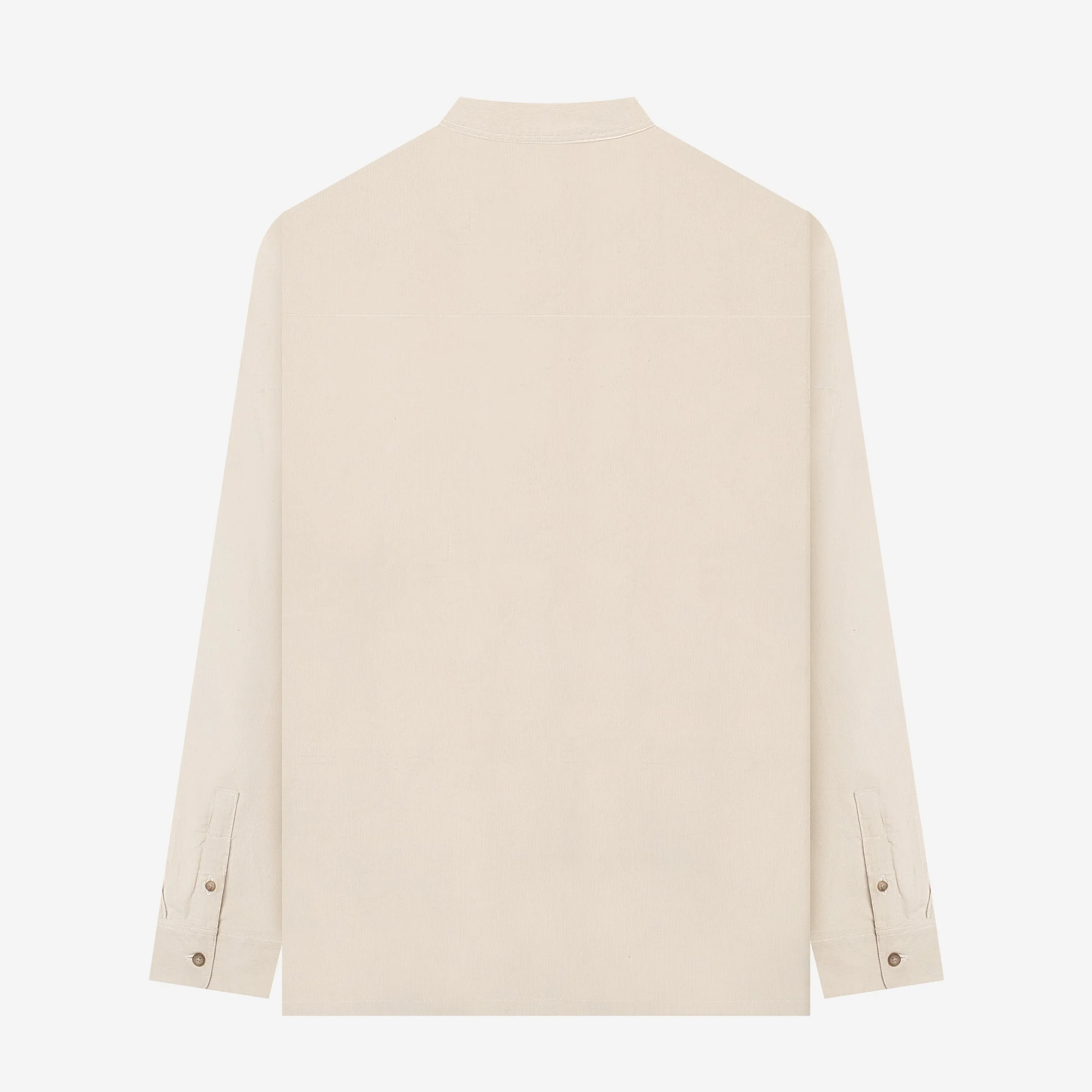 FACTORY SALE - Fajr Long Sleeve Corduroy Shirt - Khaki - Image 4