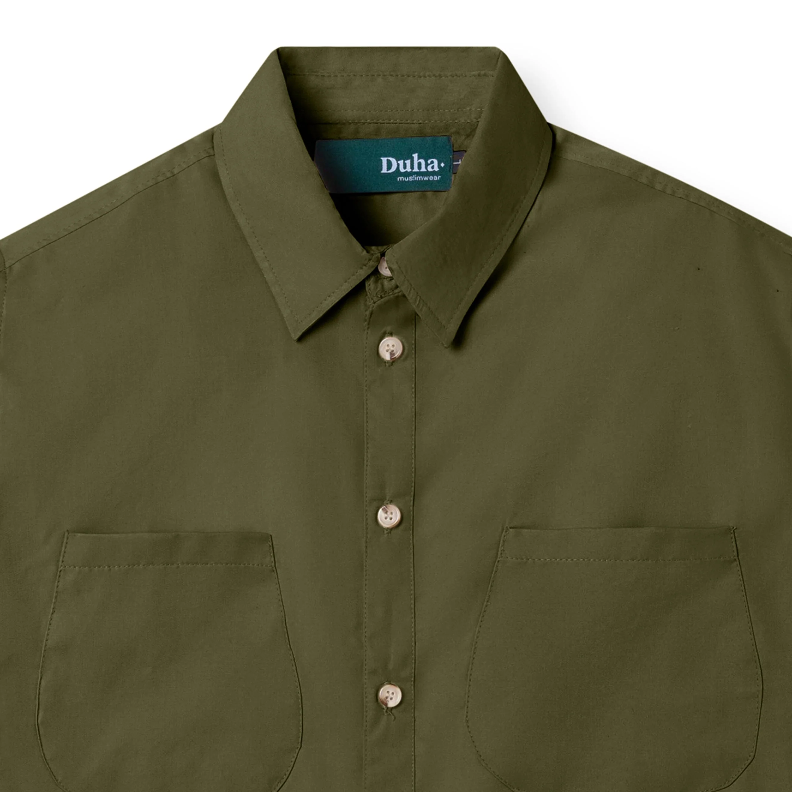 FACTORY SALE - Firouz Short Sleeve Shirt - Olive - Image 2