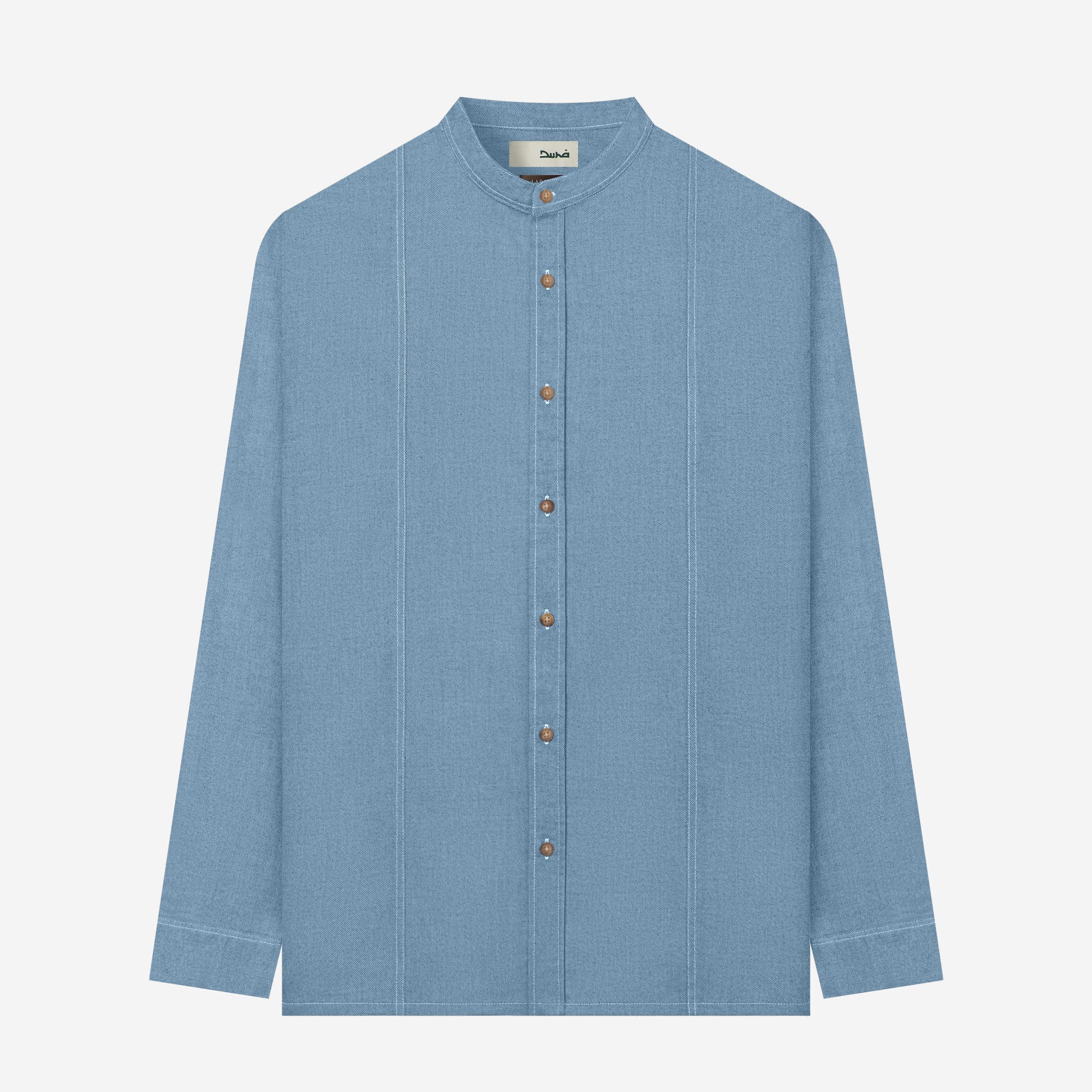 Ghaba Long Sleeve Flannel Shirt - Blue Sky