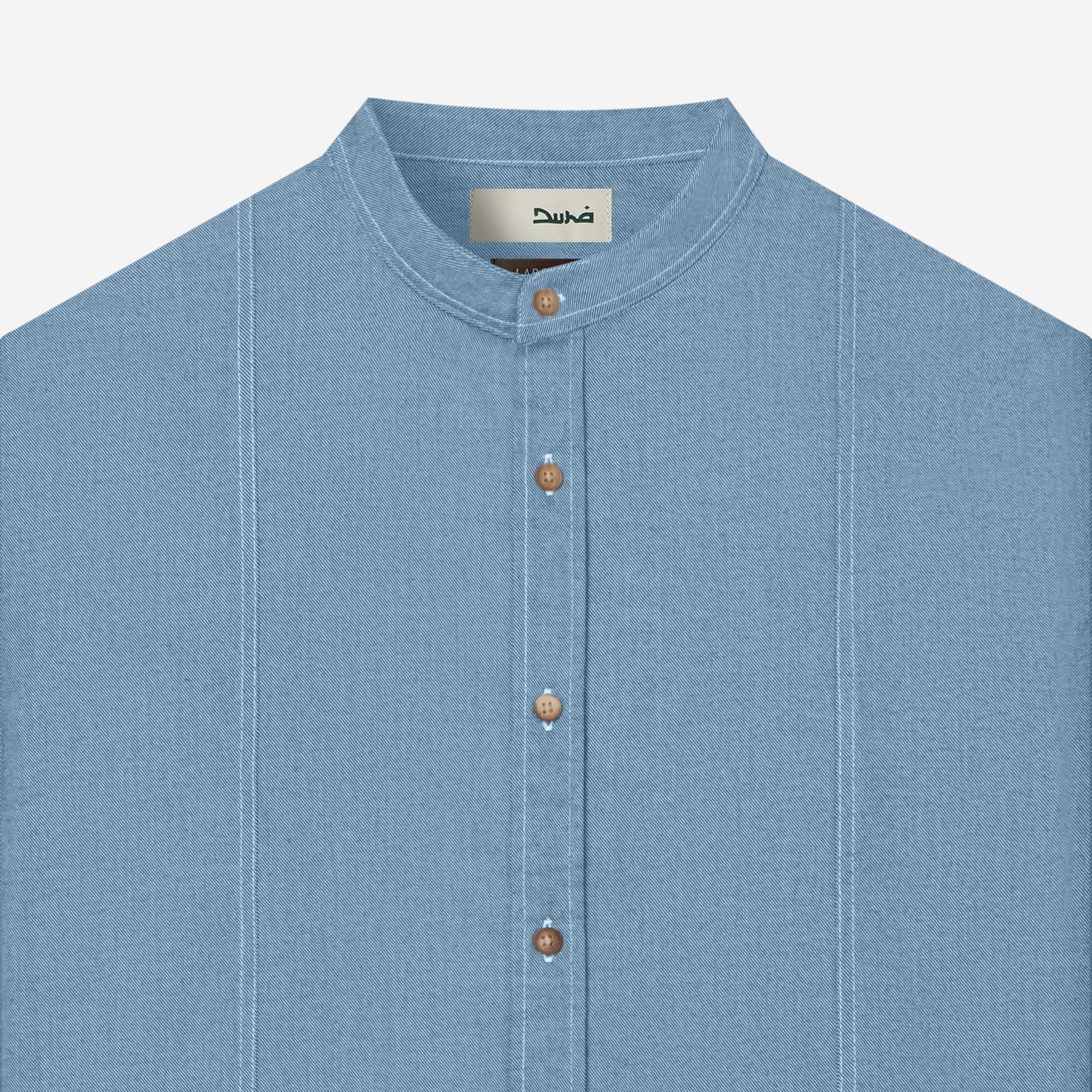 Ghaba Long Sleeve Flannel Shirt - Blue Sky - Image 2
