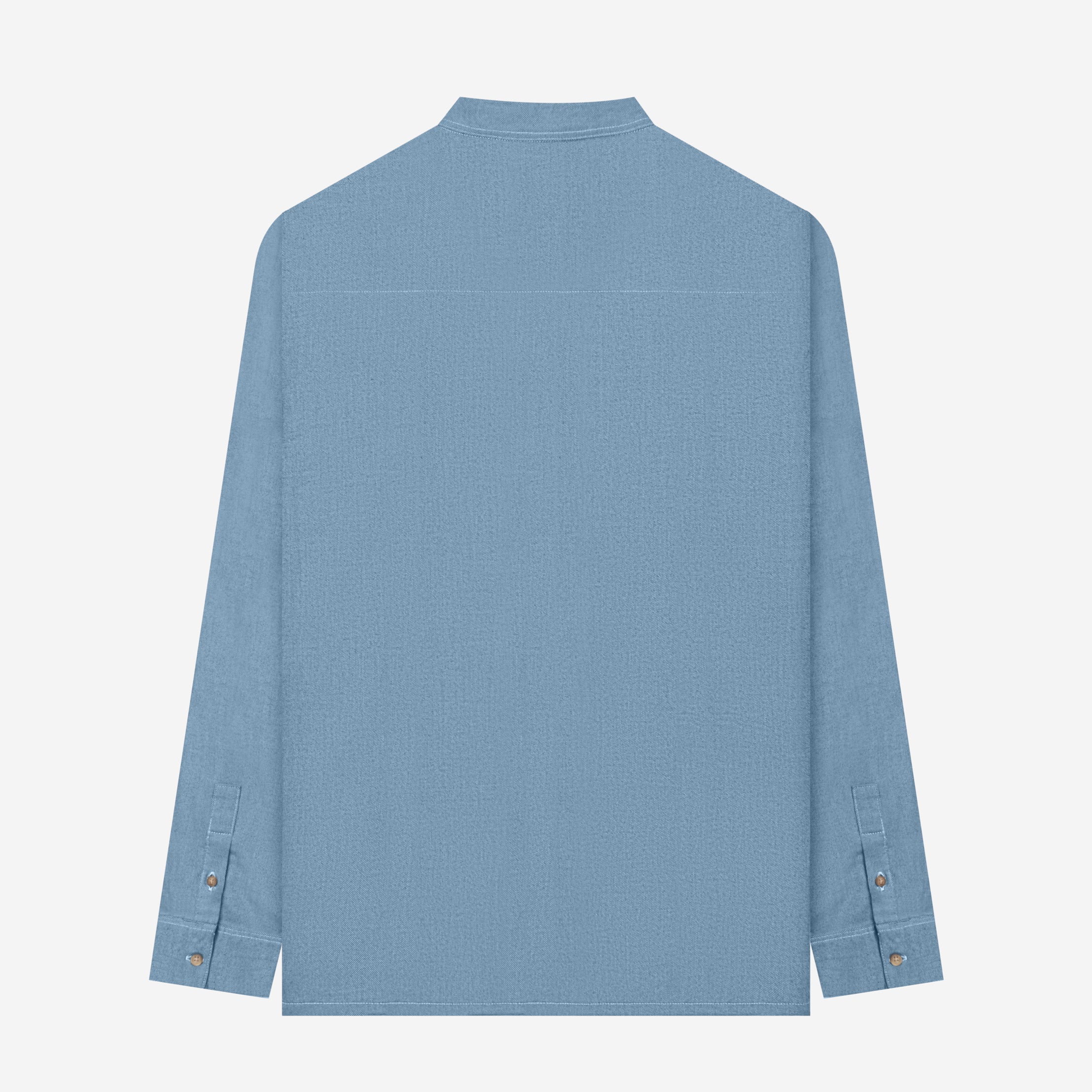 Ghaba Long Sleeve Flannel Shirt - Blue Sky - Image 4