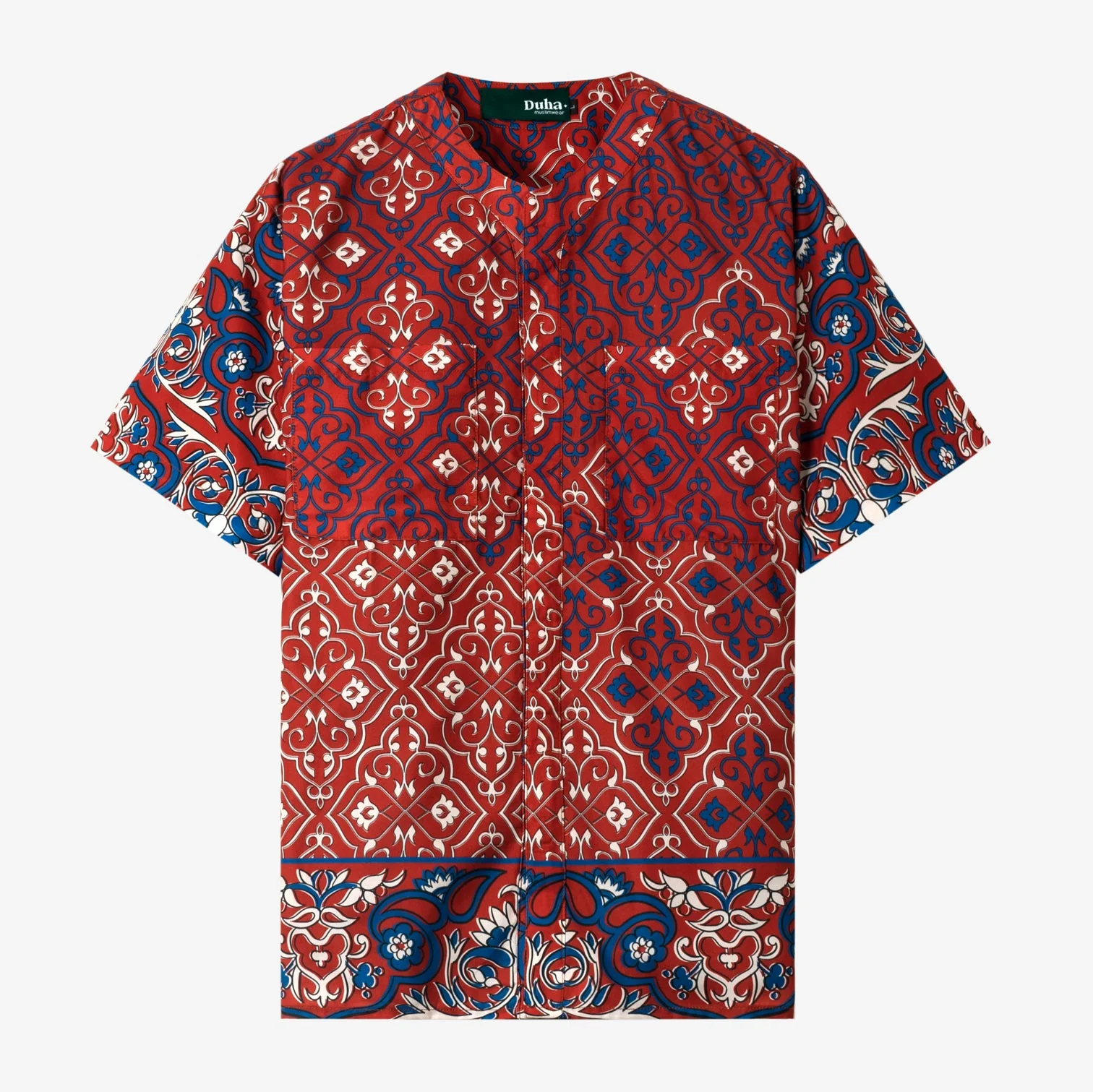 Mahmal Band Collar Short - Red