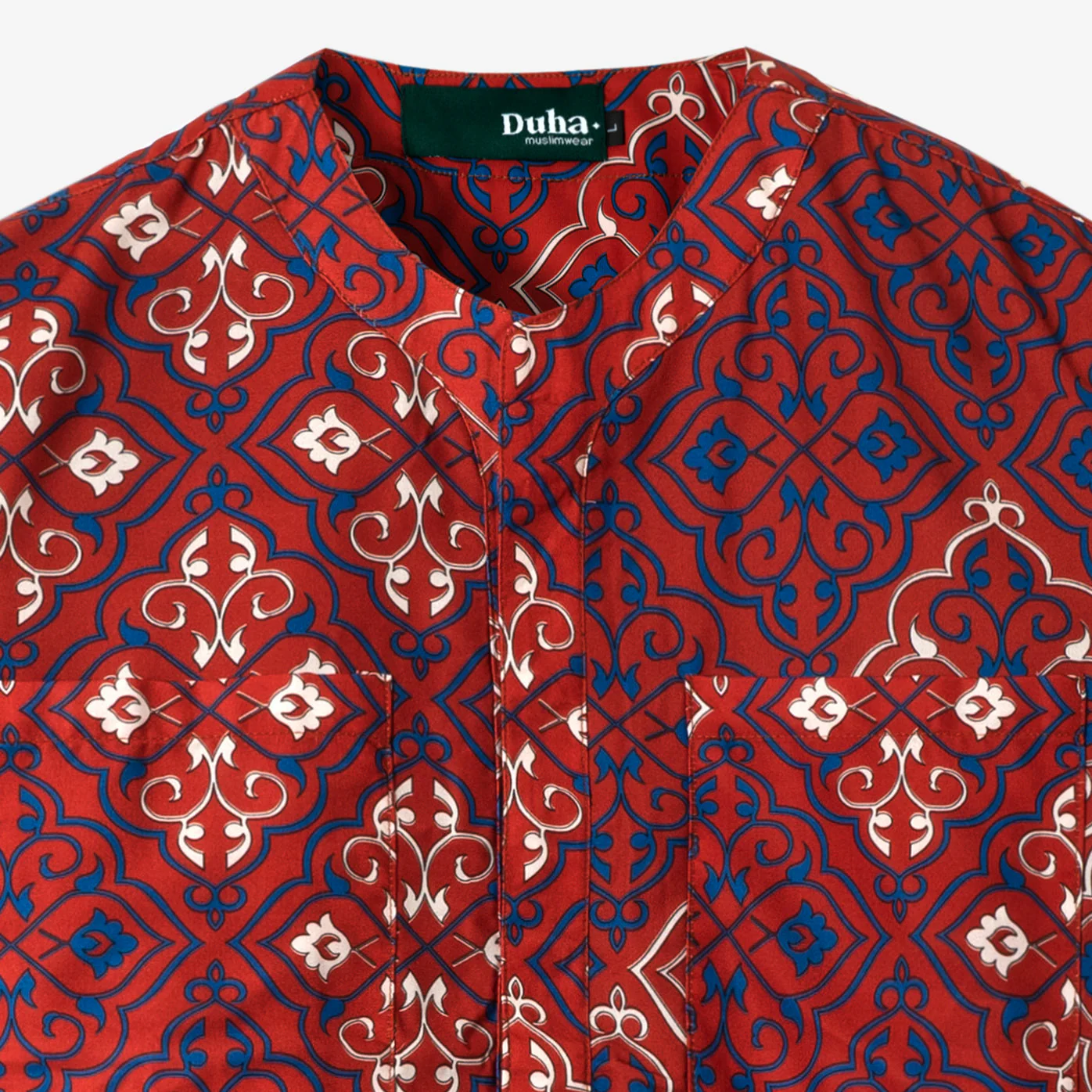 Mahmal Band Collar Short - Red - Image 2
