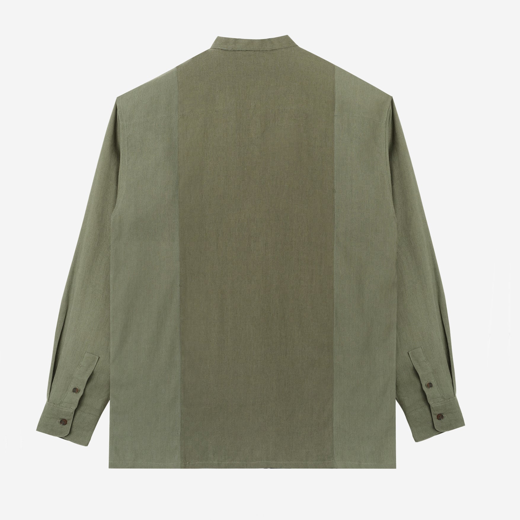 FACTORY SALE - Mazeen Shirt Long Sleeve - Green Olive - Image 4