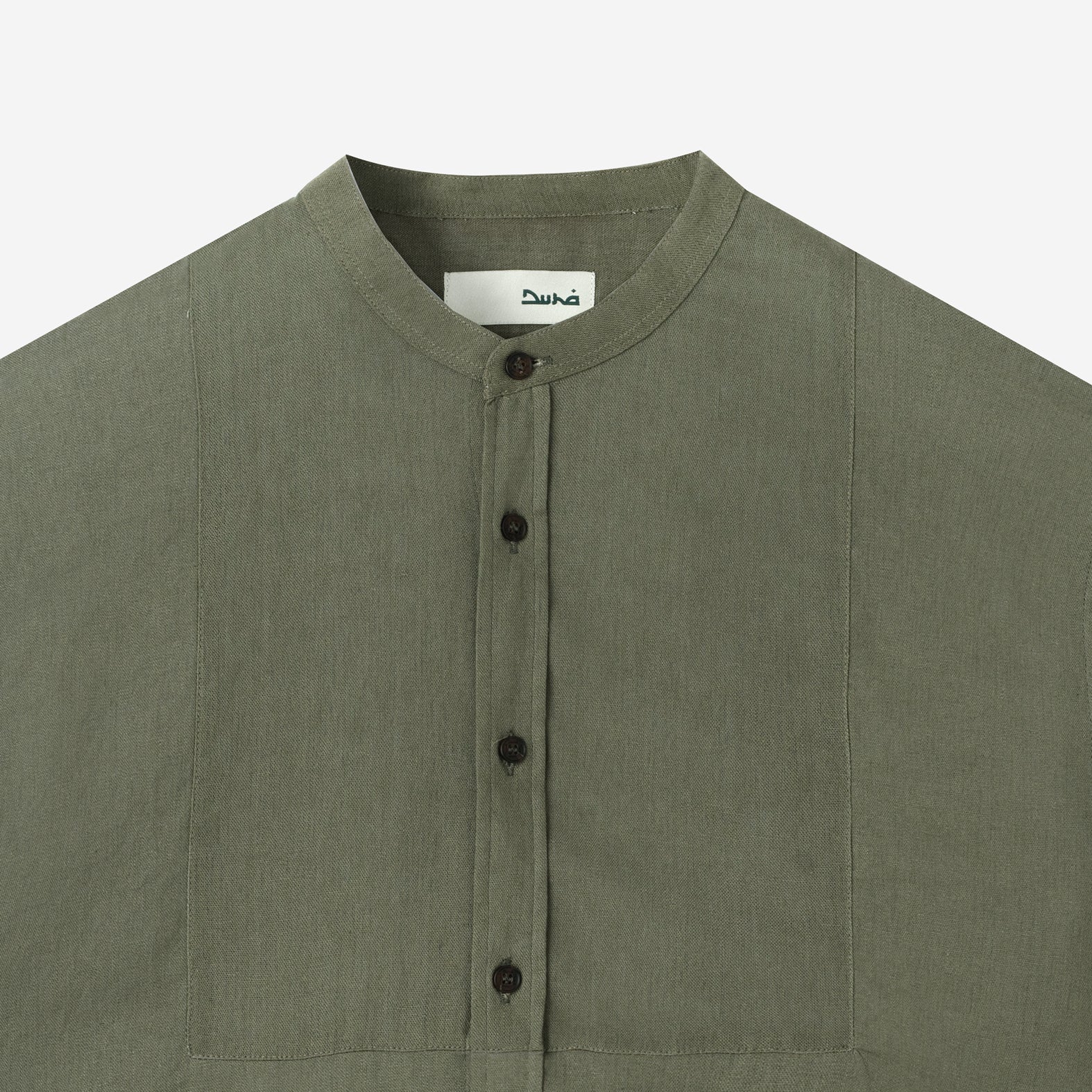 FACTORY SALE - Mazeen Shirt Long Sleeve - Light Olive - Image 2