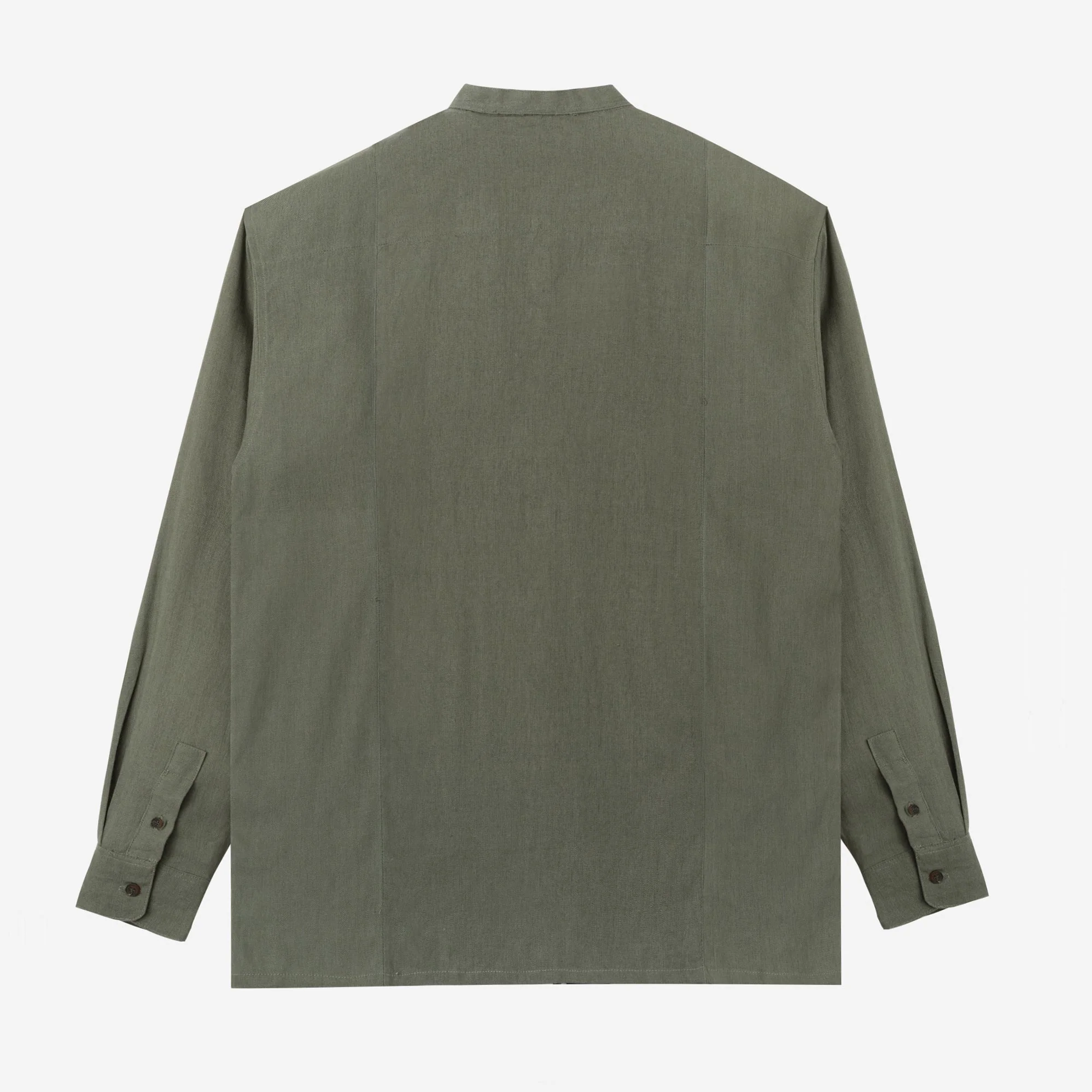 FACTORY SALE - Mazeen Shirt Long Sleeve - Light Olive - Image 4