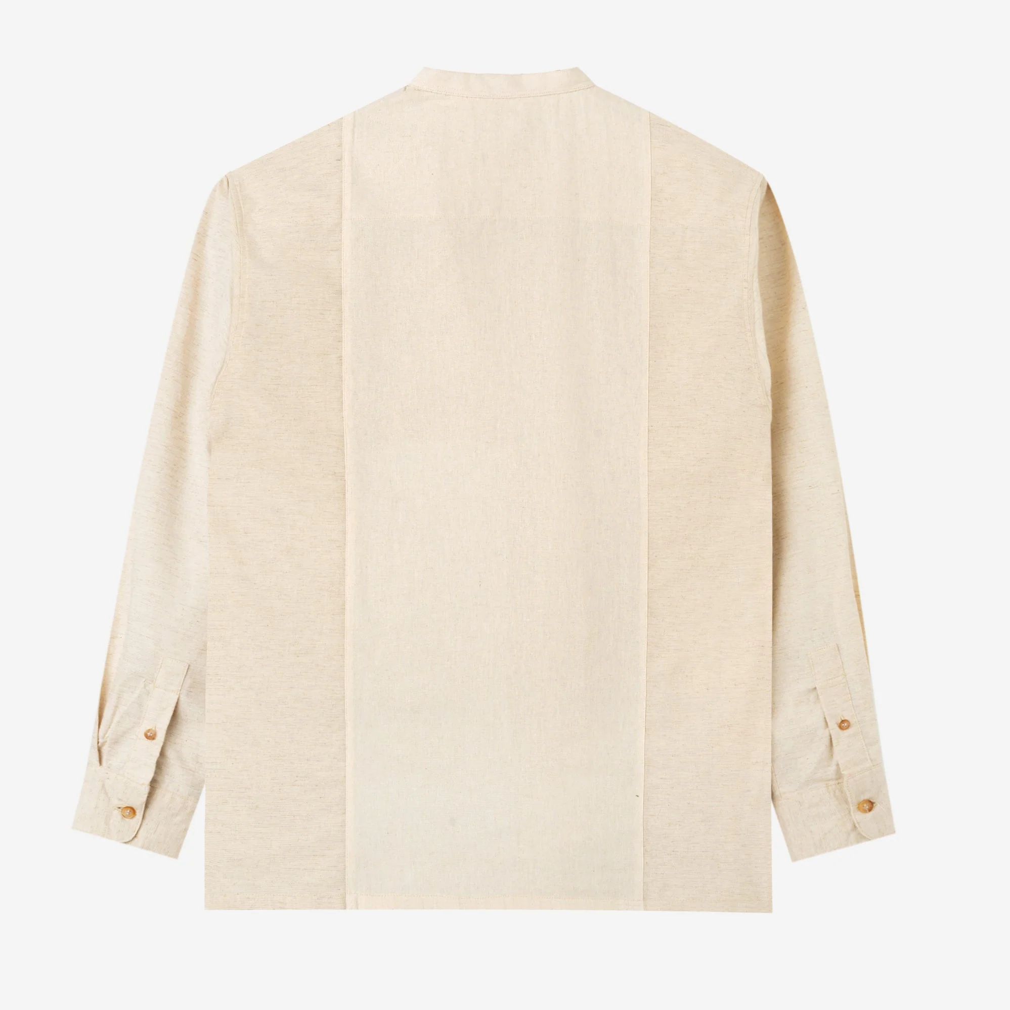 FACTORY SALE - Mazeen Shirt Long Sleeve - Sand White - Image 4
